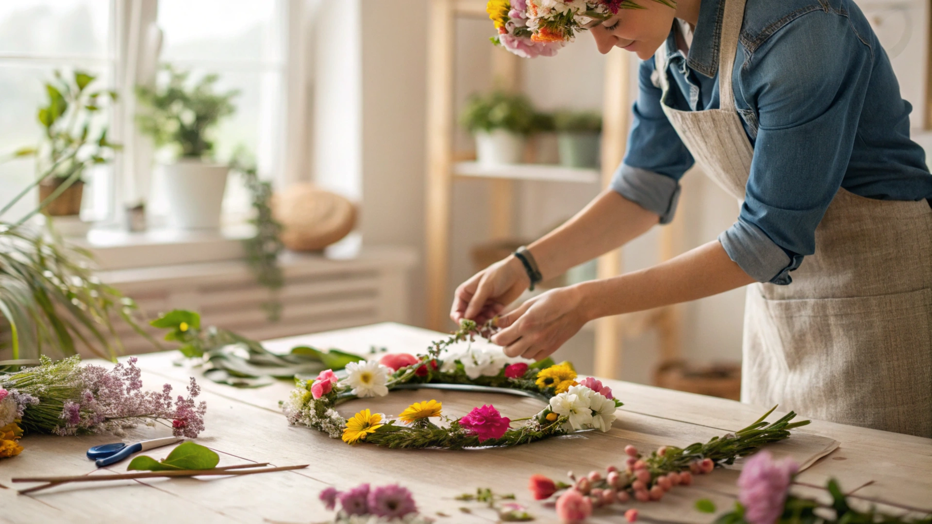 Spring Indoor Flower Crown Workshop