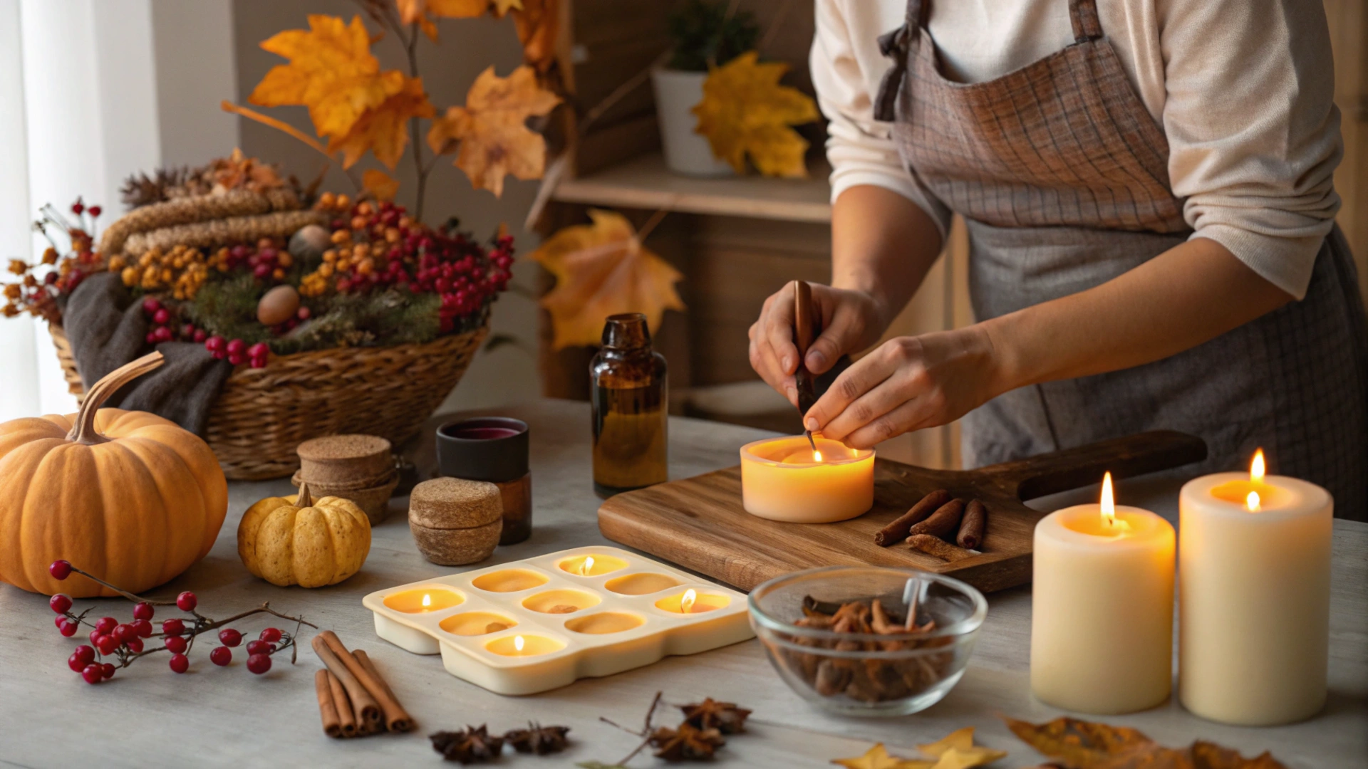Autumn Indoor Candle Making