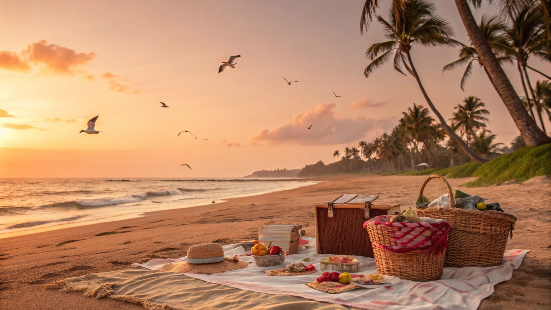 Summer Coastal Sunset Picnic