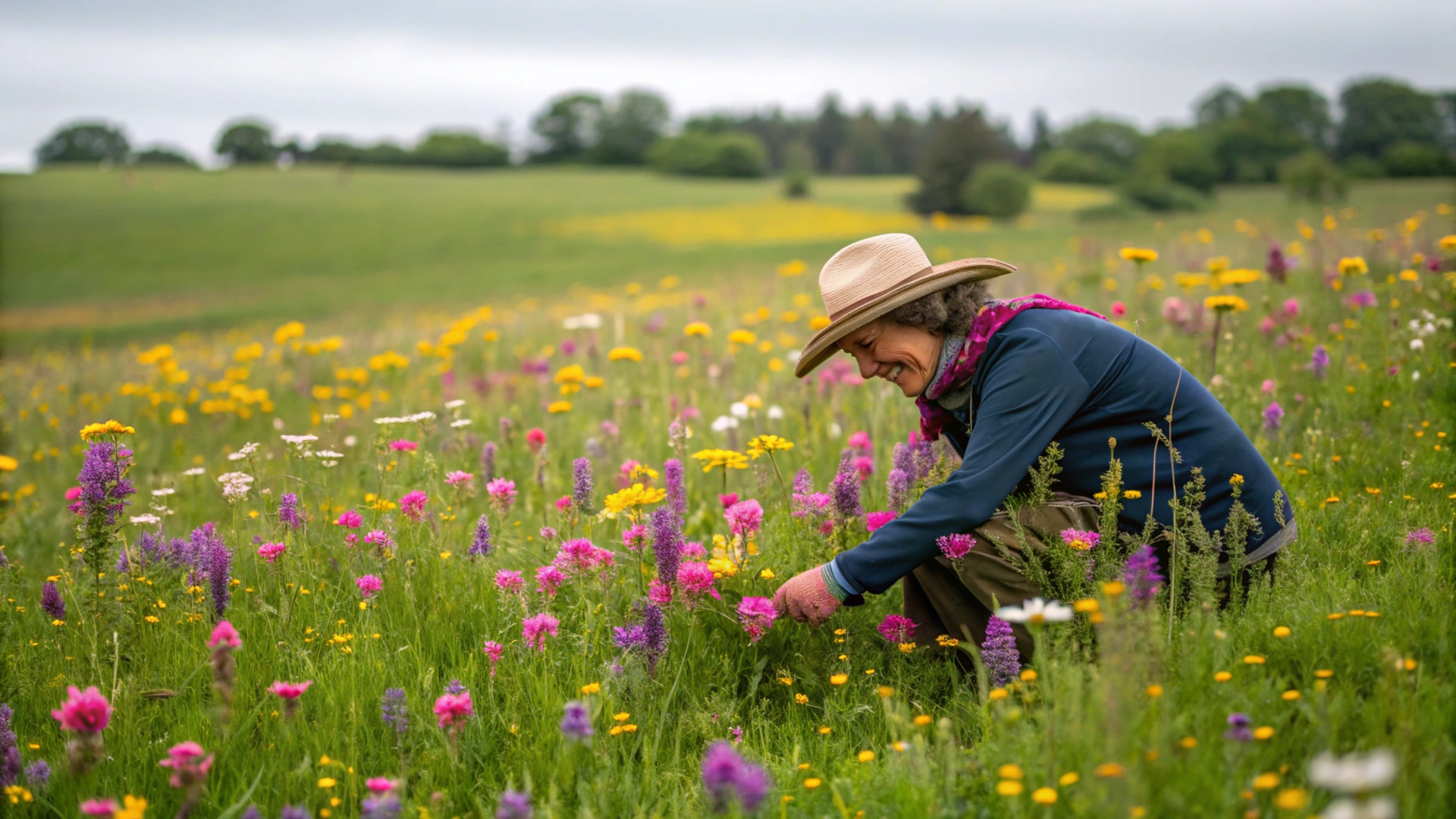 Spring Outdoor Flower Picking