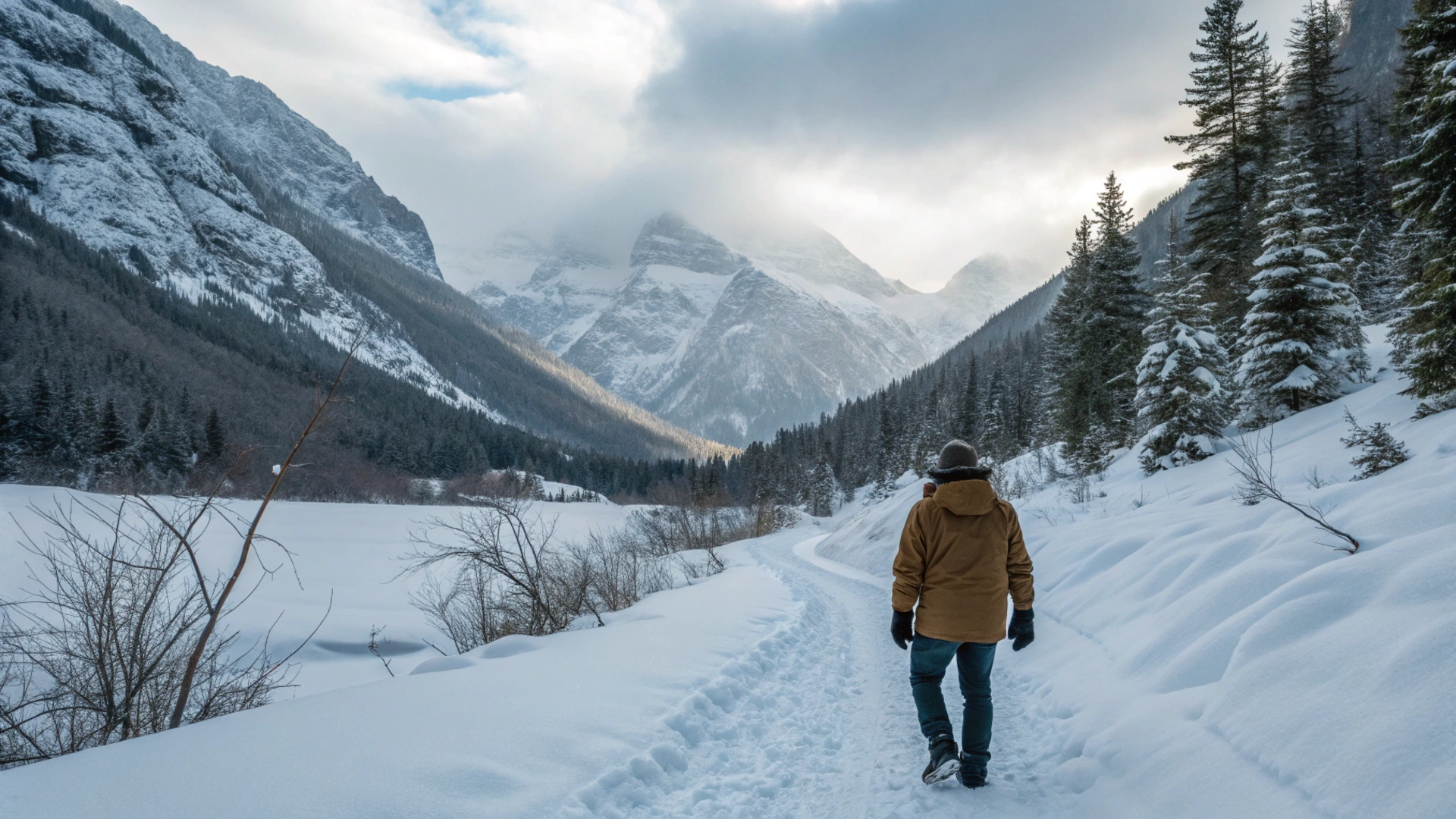 Winter Snowy Hiking Trip