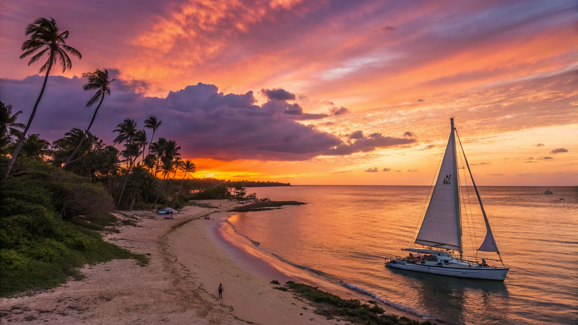 Adventurous Summer Coastal Sunset Sail