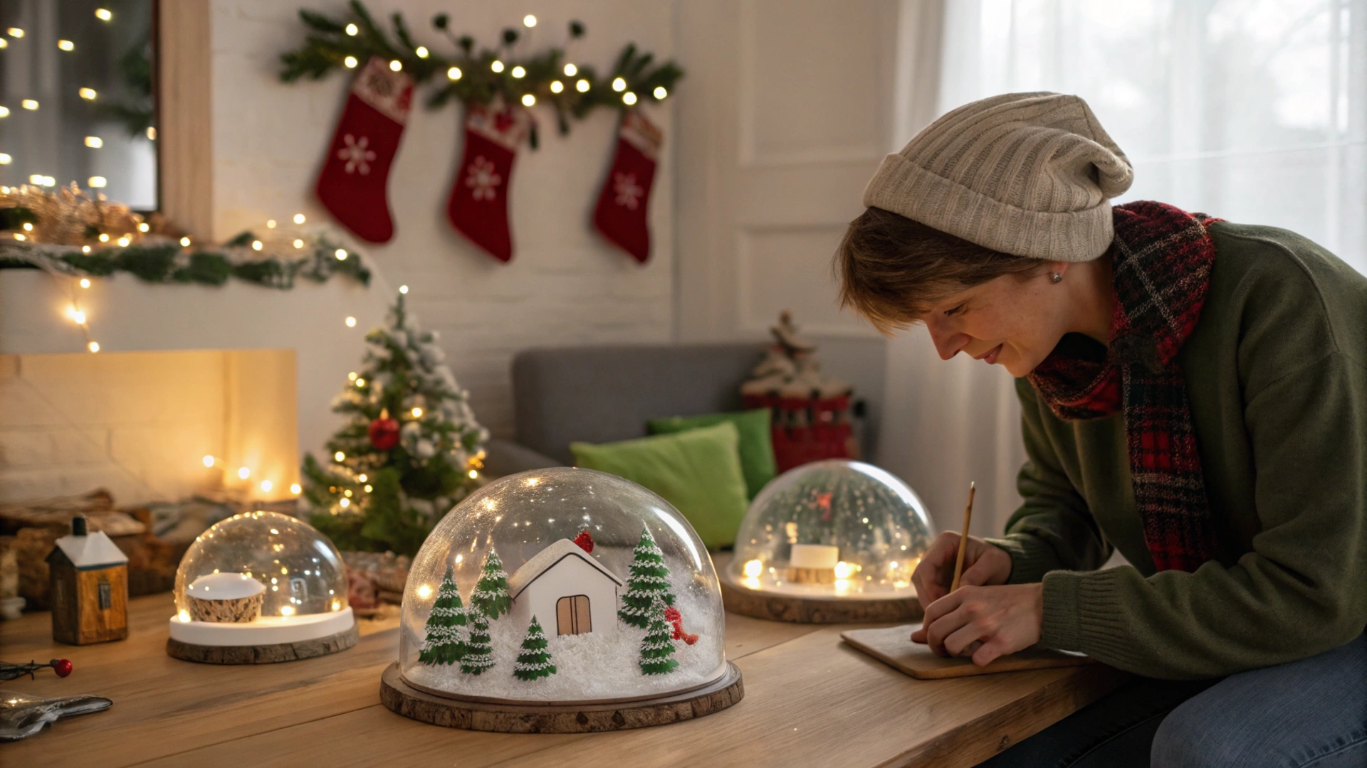 Winter Indoor Snow Globe Crafting