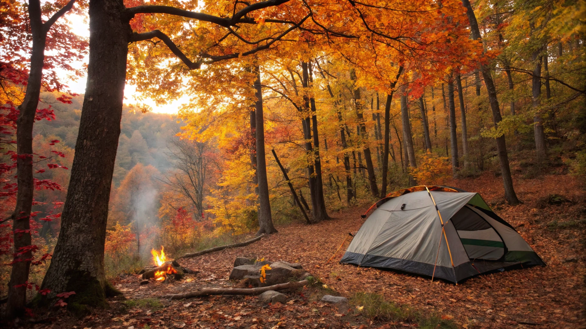 Autumn Forest Camping