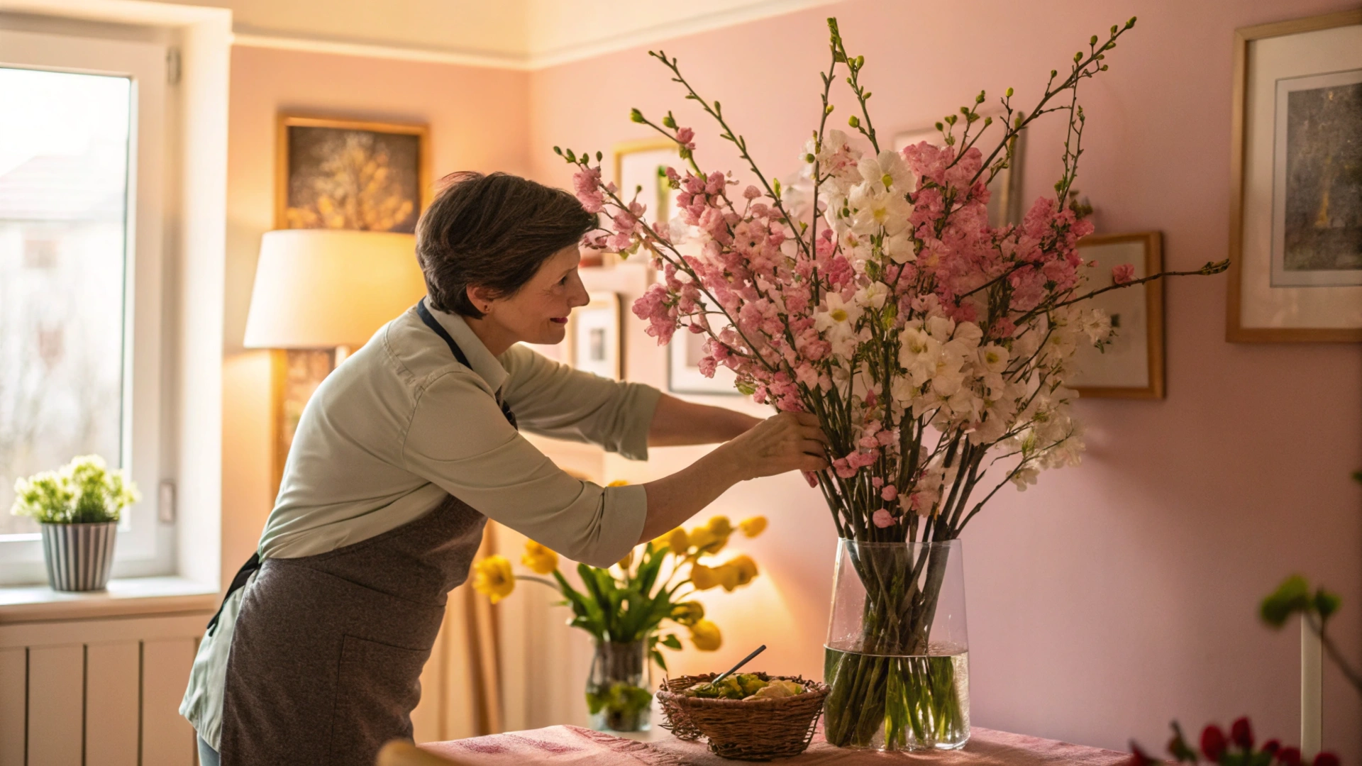 Spring Indoor Flower Arranging