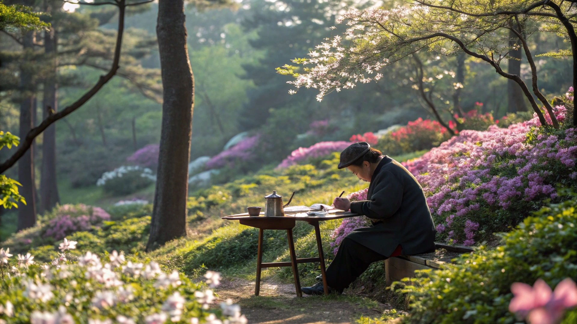 Luxury Spring Blossom Meditation and Calligraphy