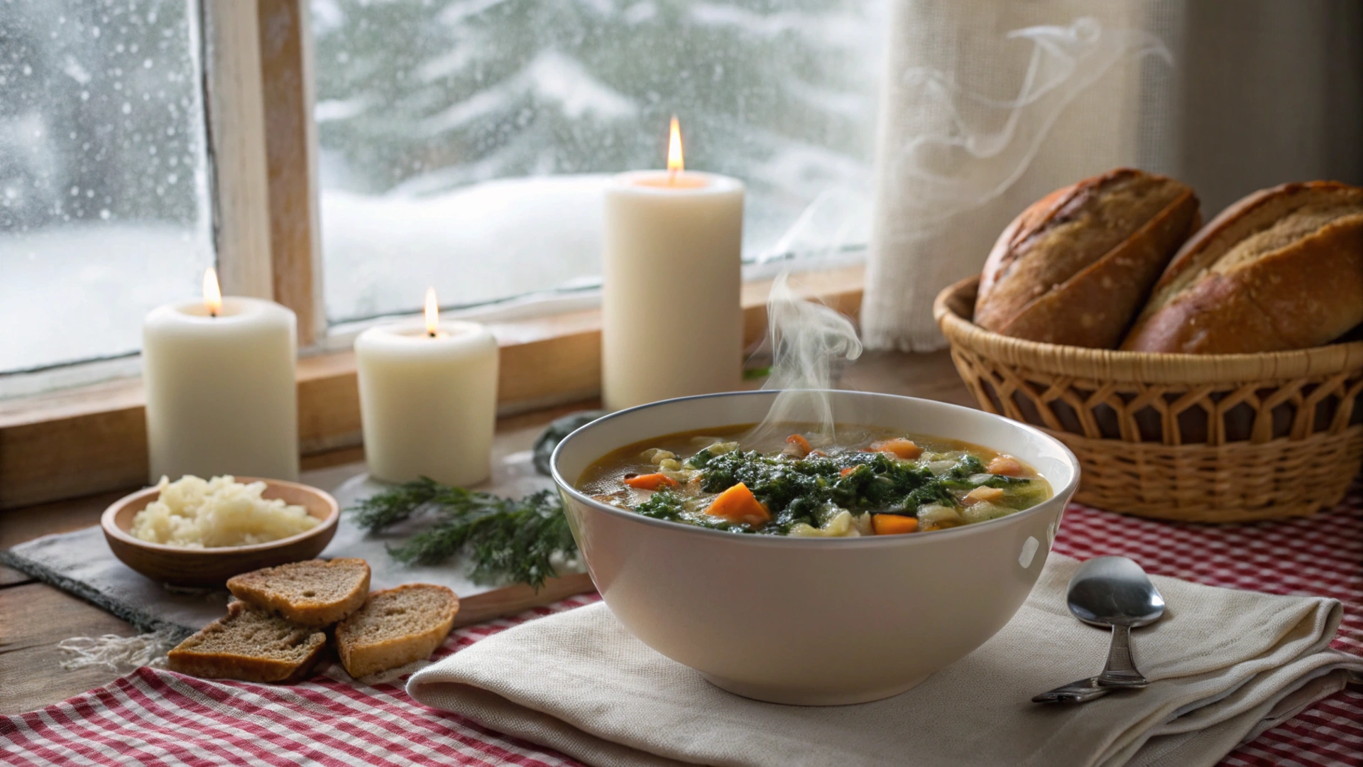 Winter Kale Barley Soup