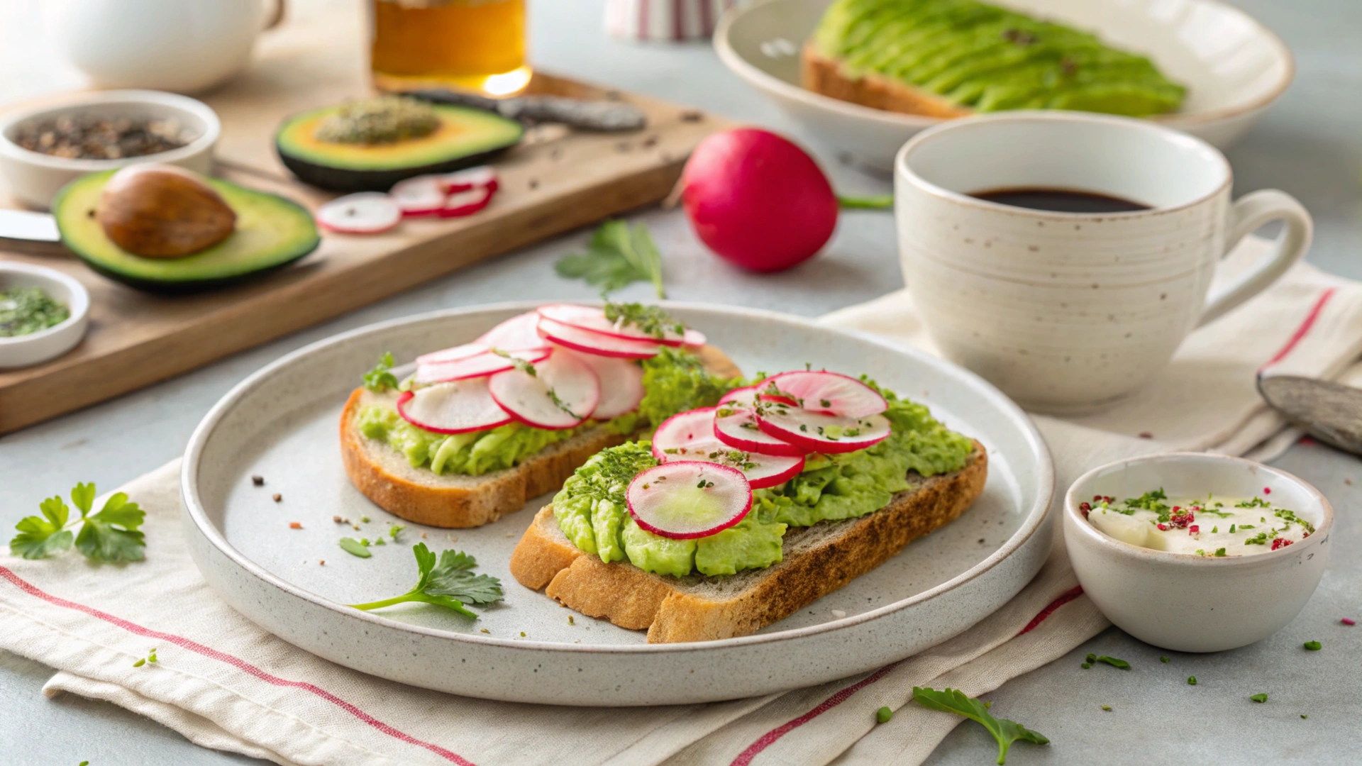 Spring Radish Avocado Toast