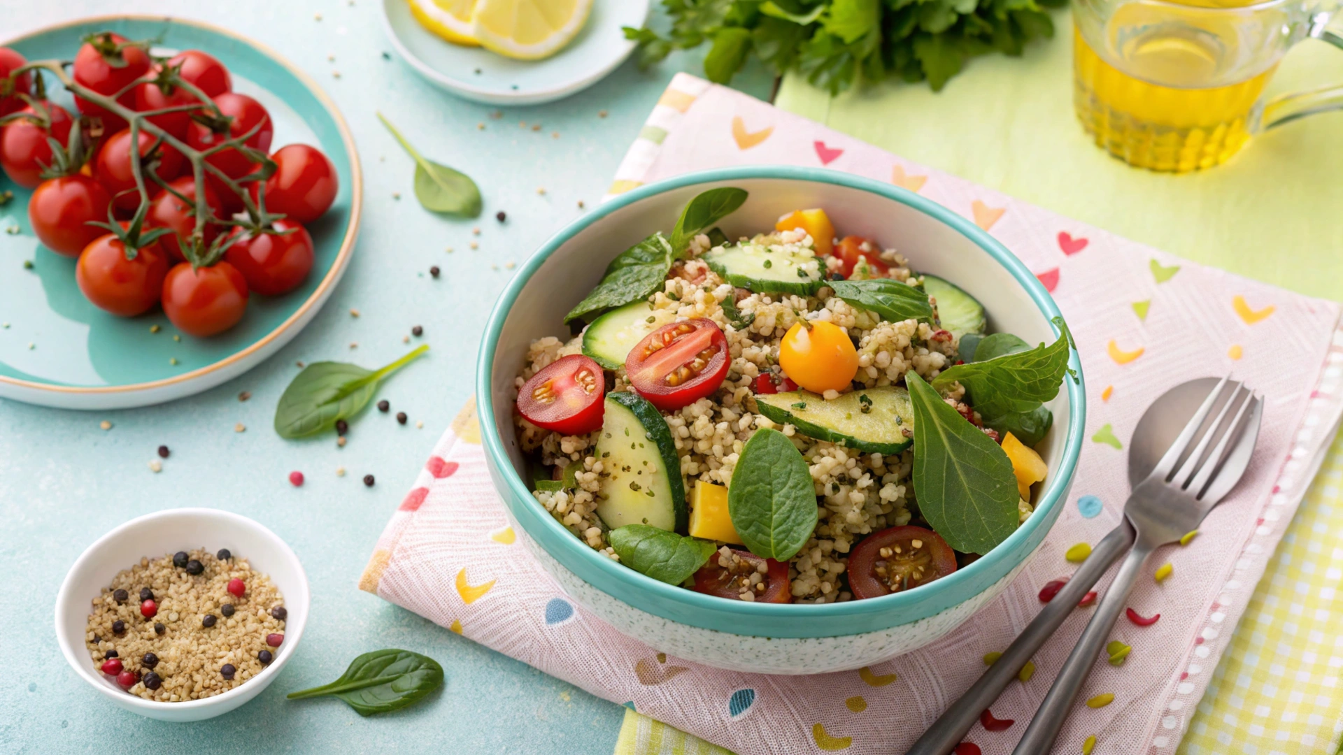 Spring Chard Quinoa Salad