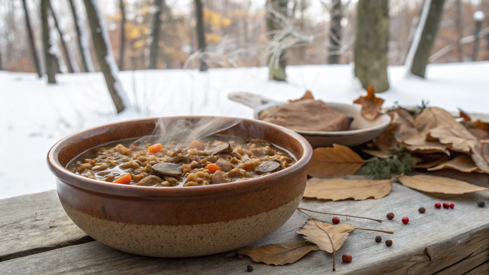 Winter Lentil Mushroom Stew