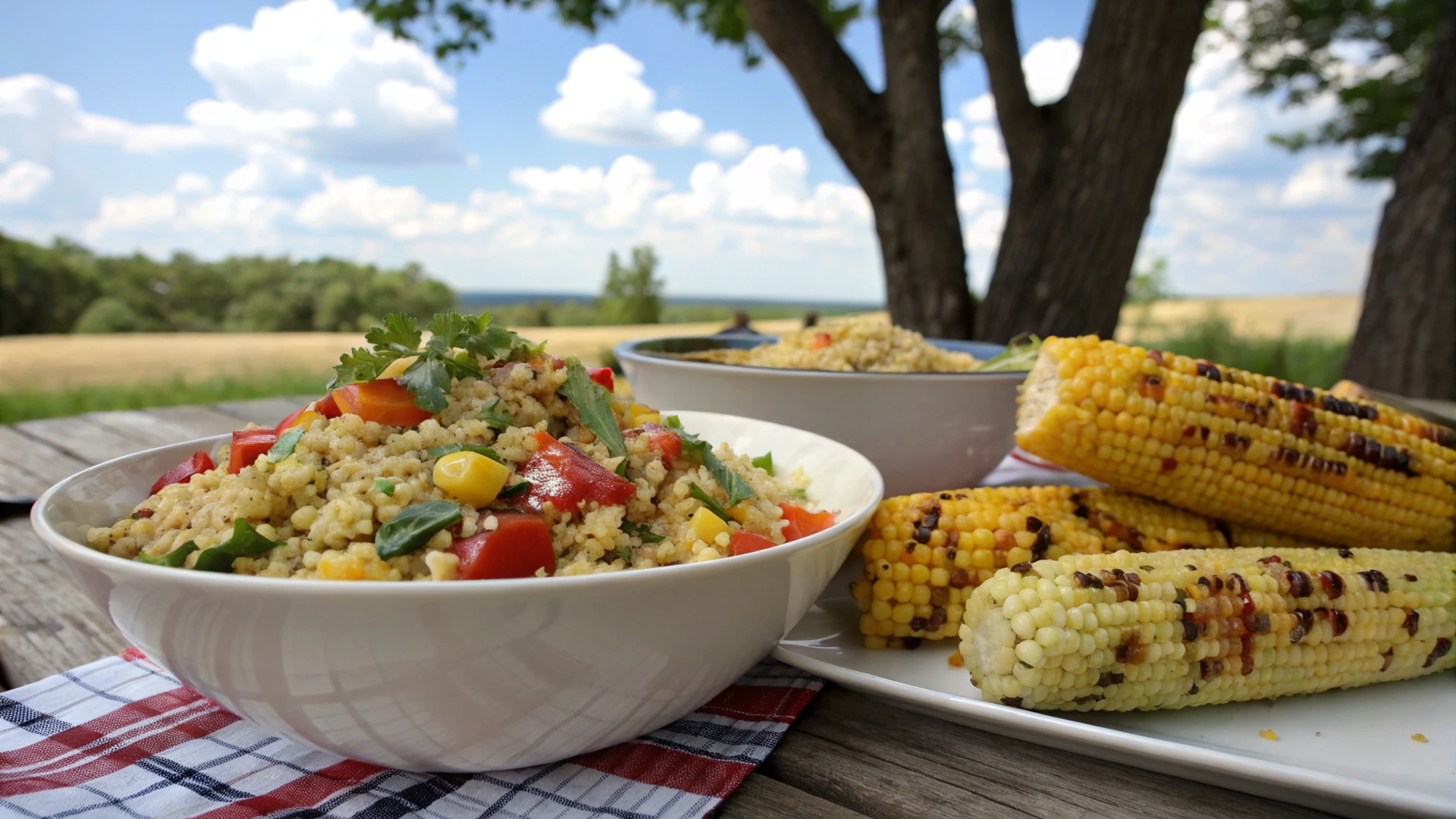 Summer Grilled Corn Quinoa