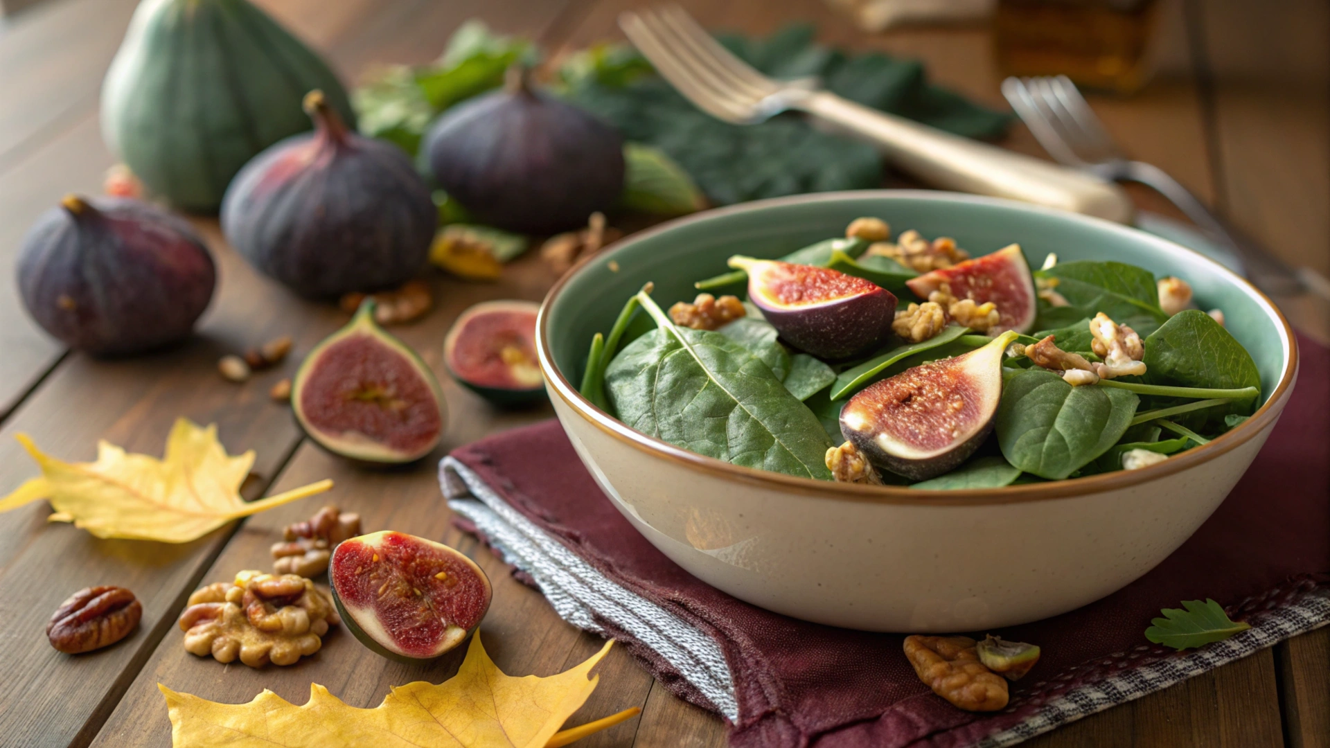 Autumn Fig Spinach Bowl