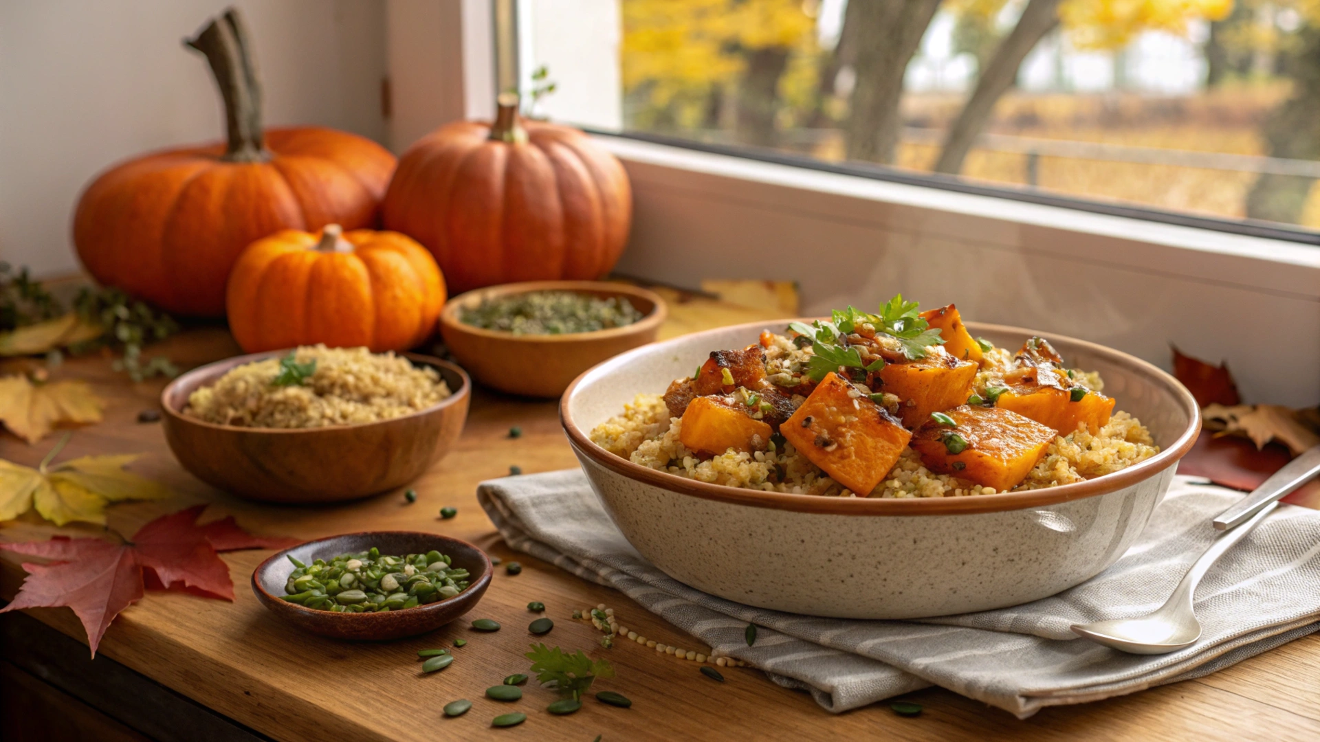 Autumn Roasted Squash Quinoa