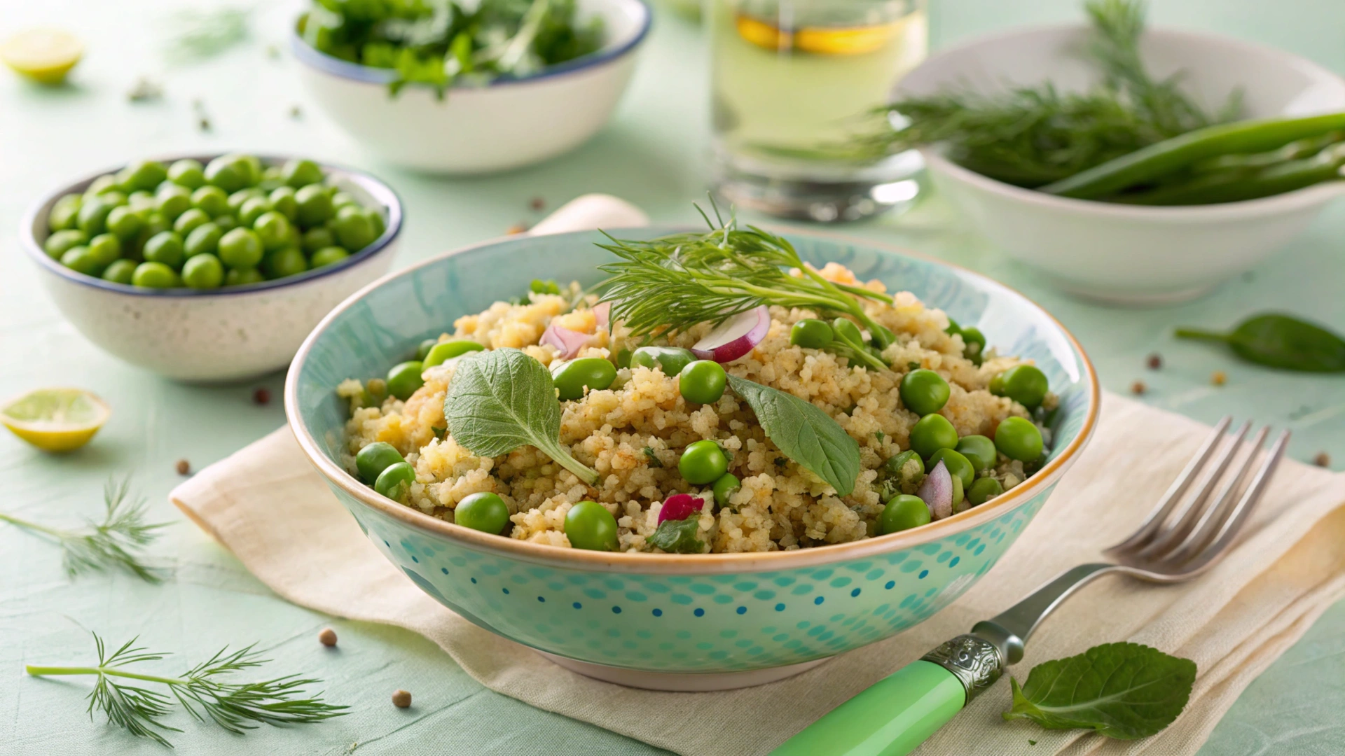Spring Pea Herb Quinoa