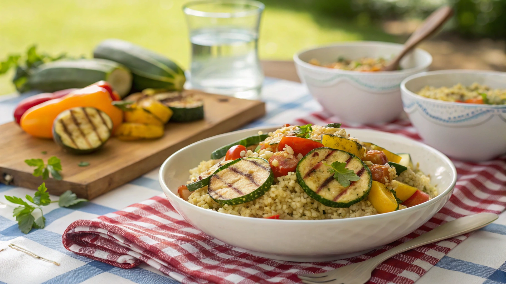 Summer Grilled Zucchini Quinoa
