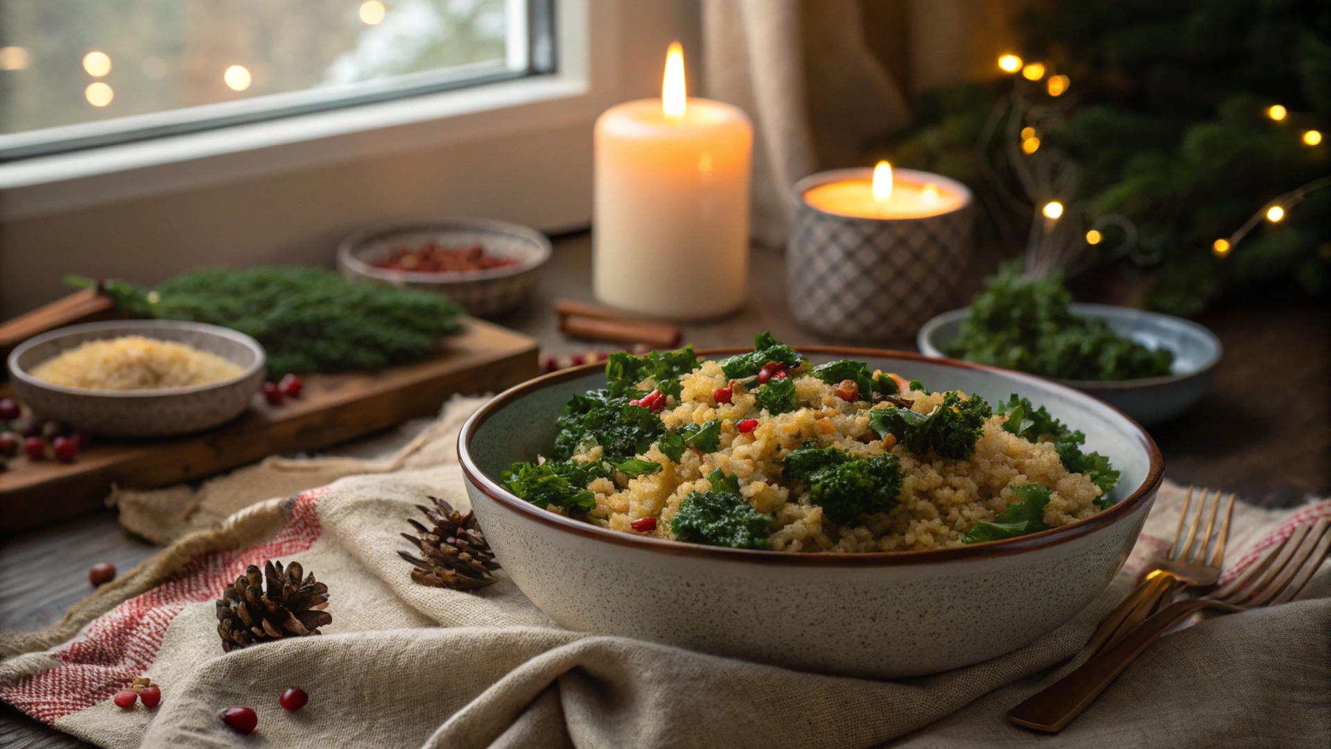 Winter Spiced Kale Quinoa