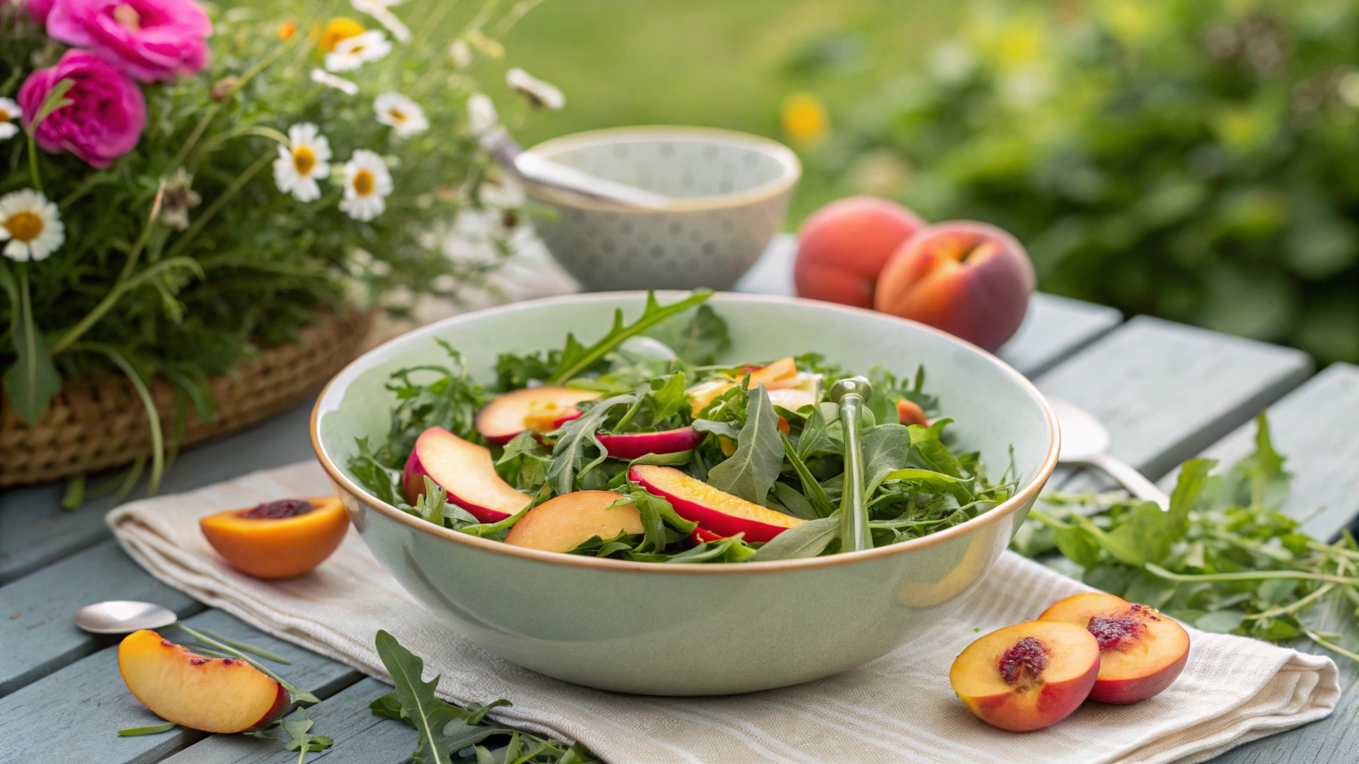 Summer Grilled Peach Quinoa