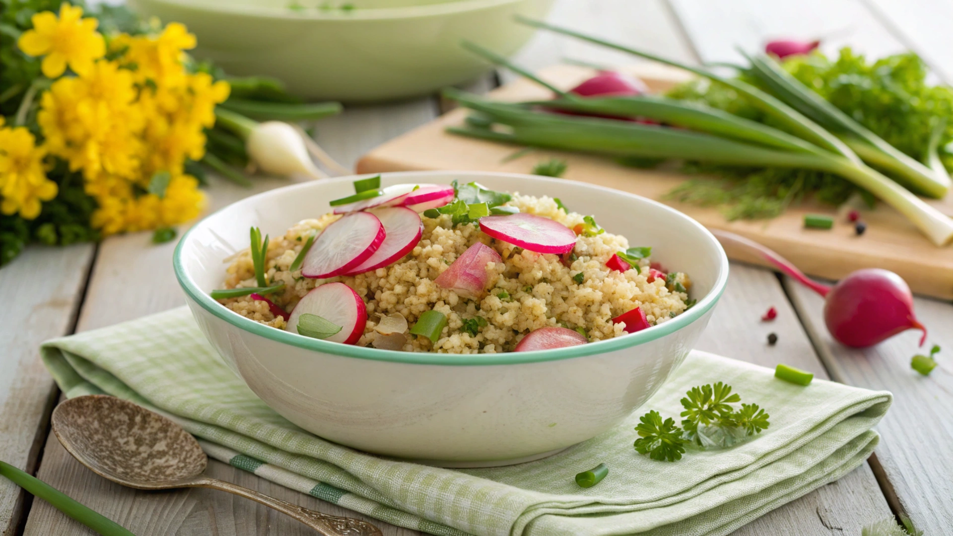 Spring Asparagus Quinoa Bowl