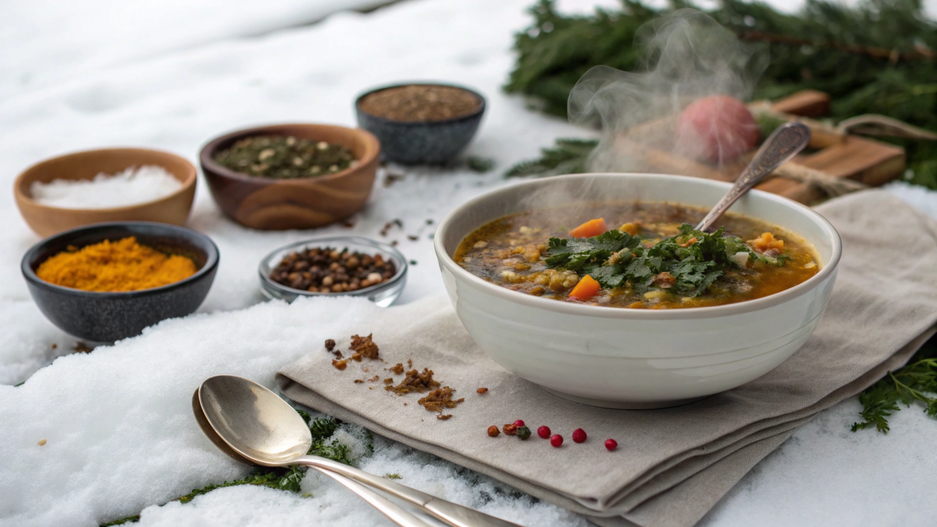 Winter Spiced Chickpea Soup