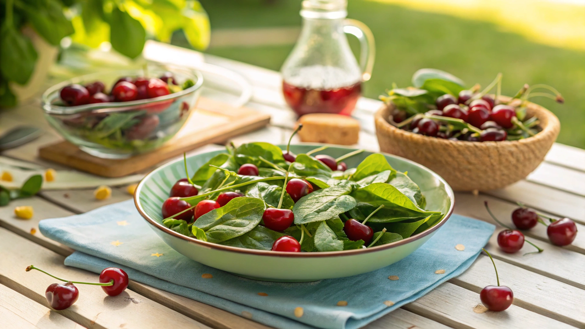 Summer Nectarine Spinach Salad