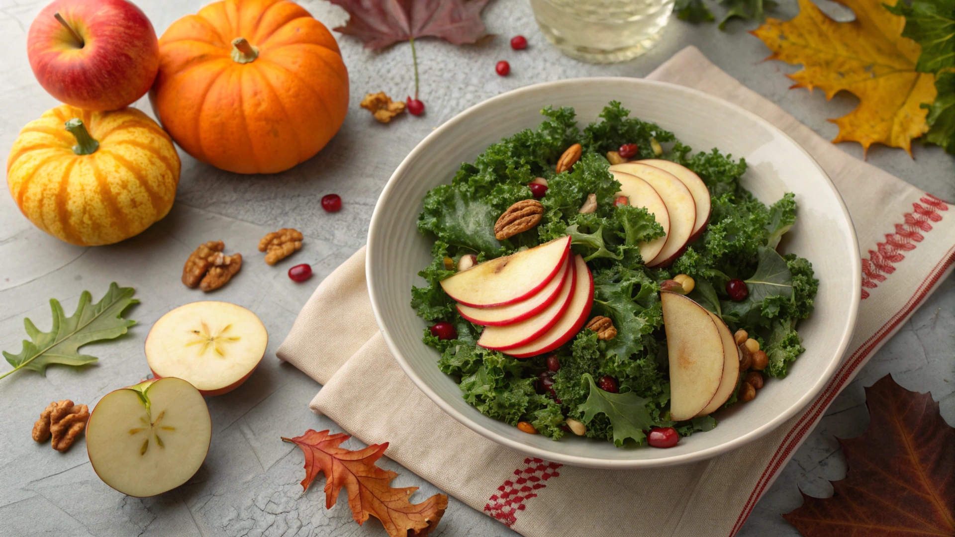 Autumn Kale Apple Salad
