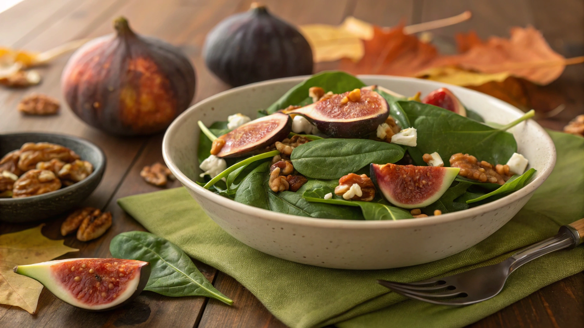 Autumn Fig Spinach Salad