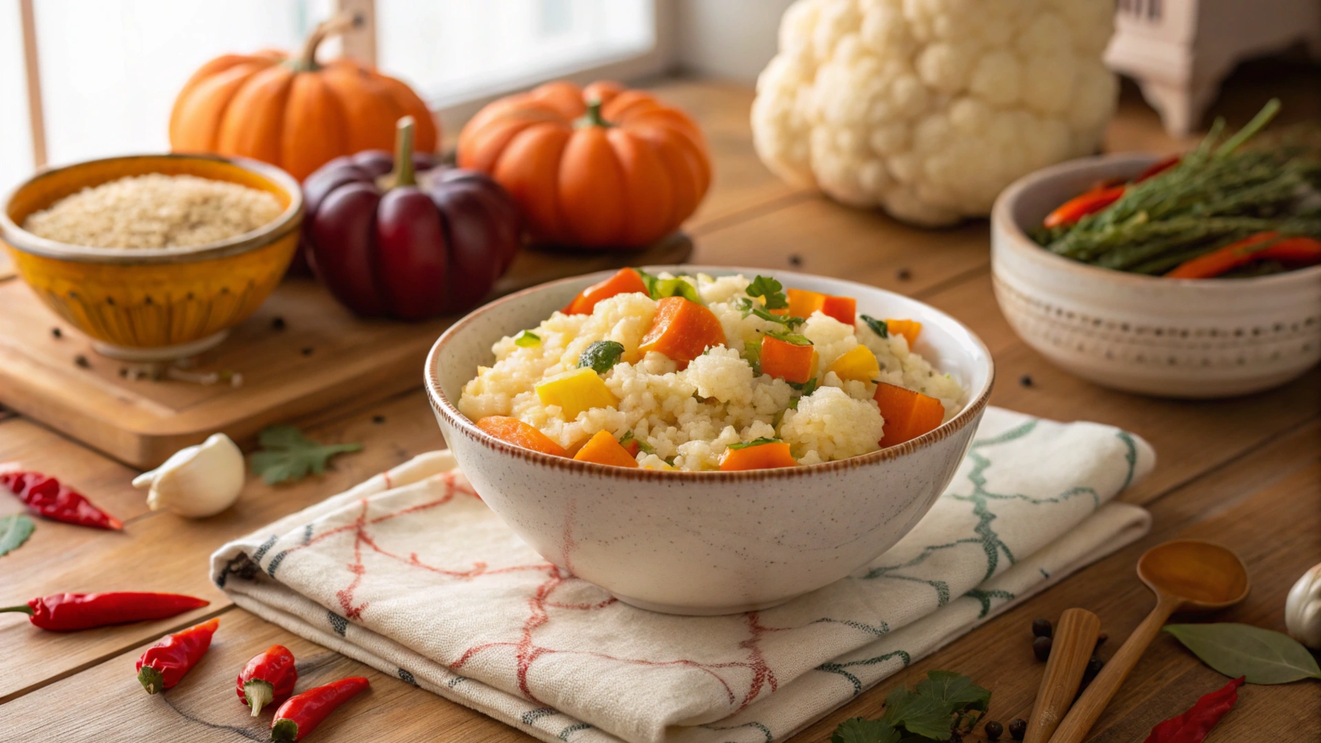 Autumn Cauliflower Rice Bowl