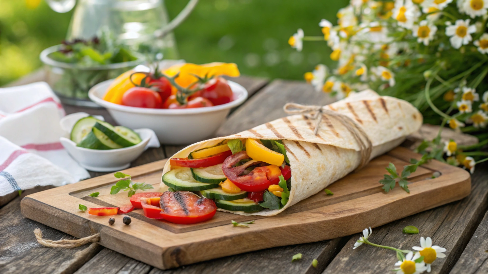 Summer Grilled Veggie Wrap