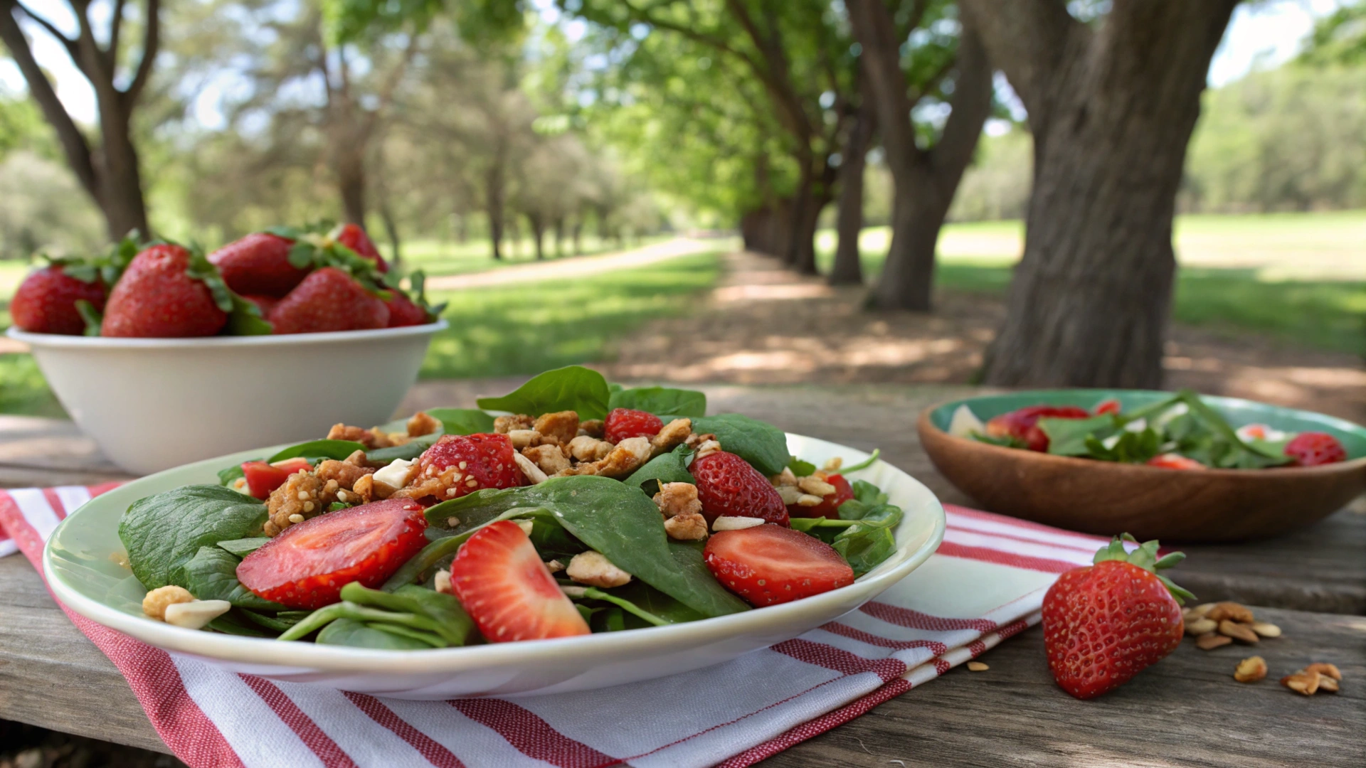 Spring Strawberry Spinach Salad