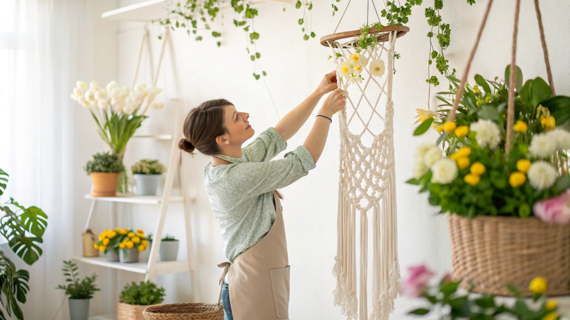Spring Macramé Plant Hanger