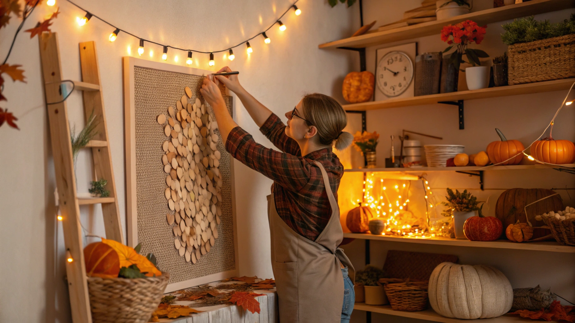 Autumn Pumpkin Seed Wall Hanging
