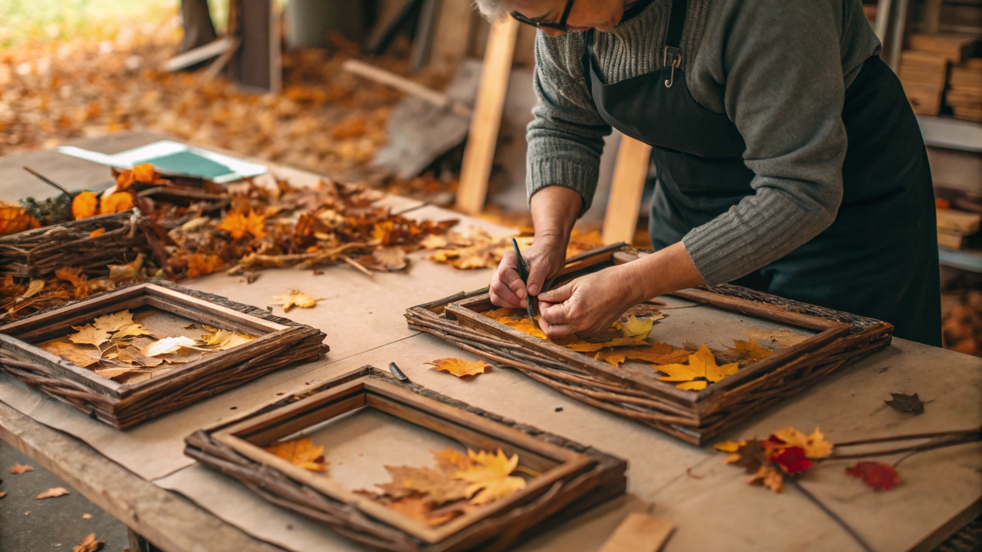 Autumn Twig Picture Frames