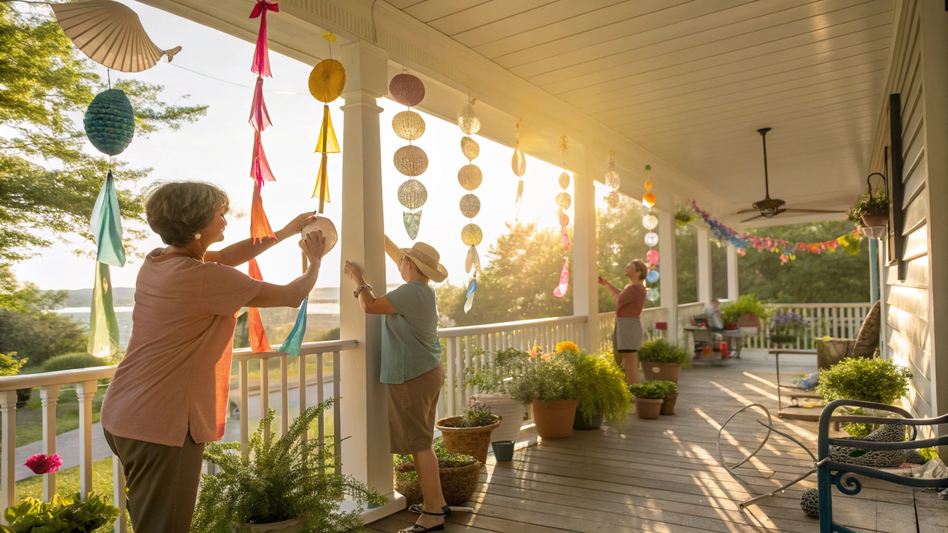 Summer Seashell Wind Spinners