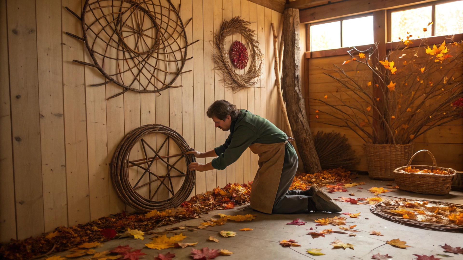 Autumn Twig Wall Sculptures