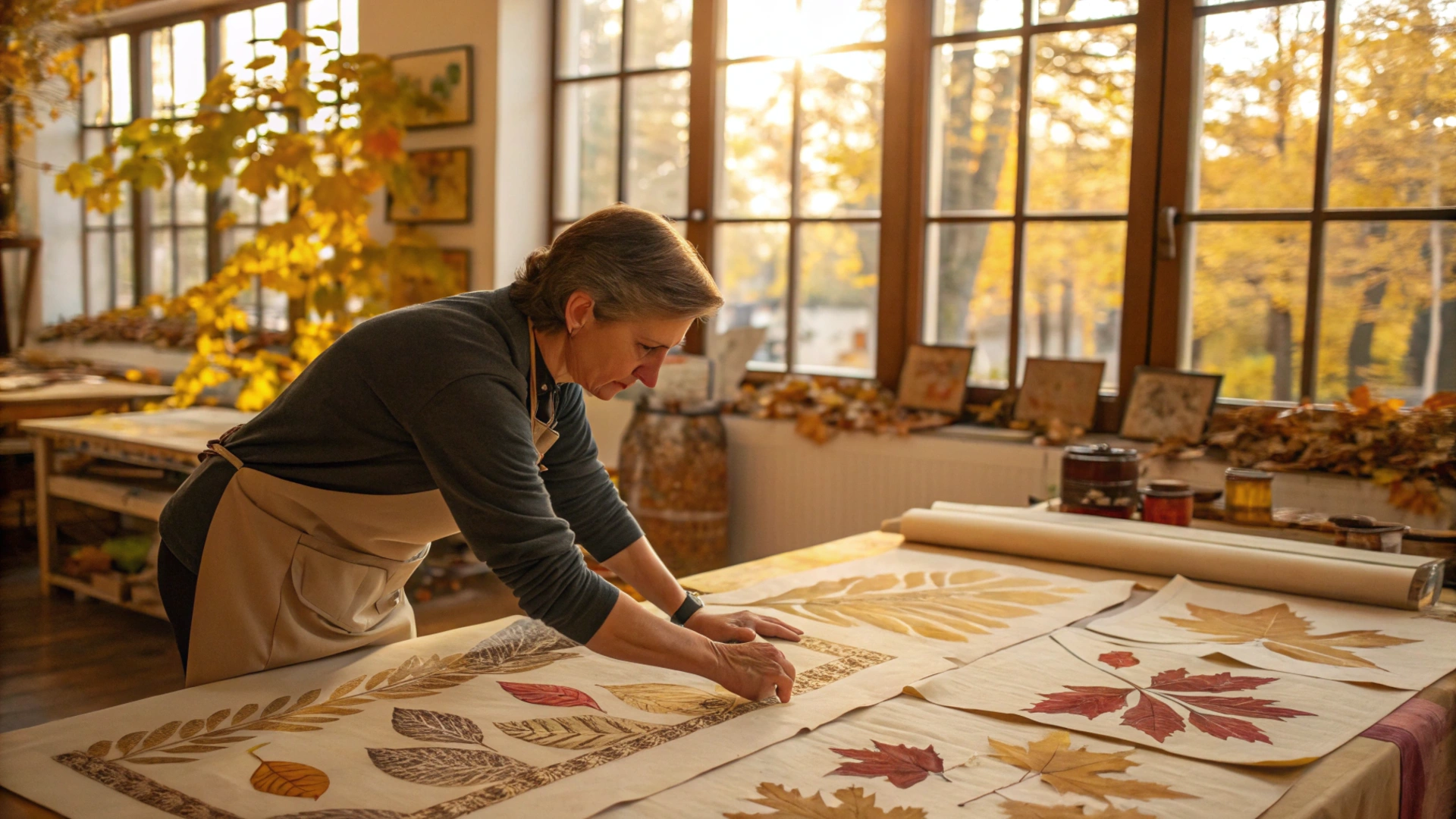 Autumn Leaf Stamped Placemats