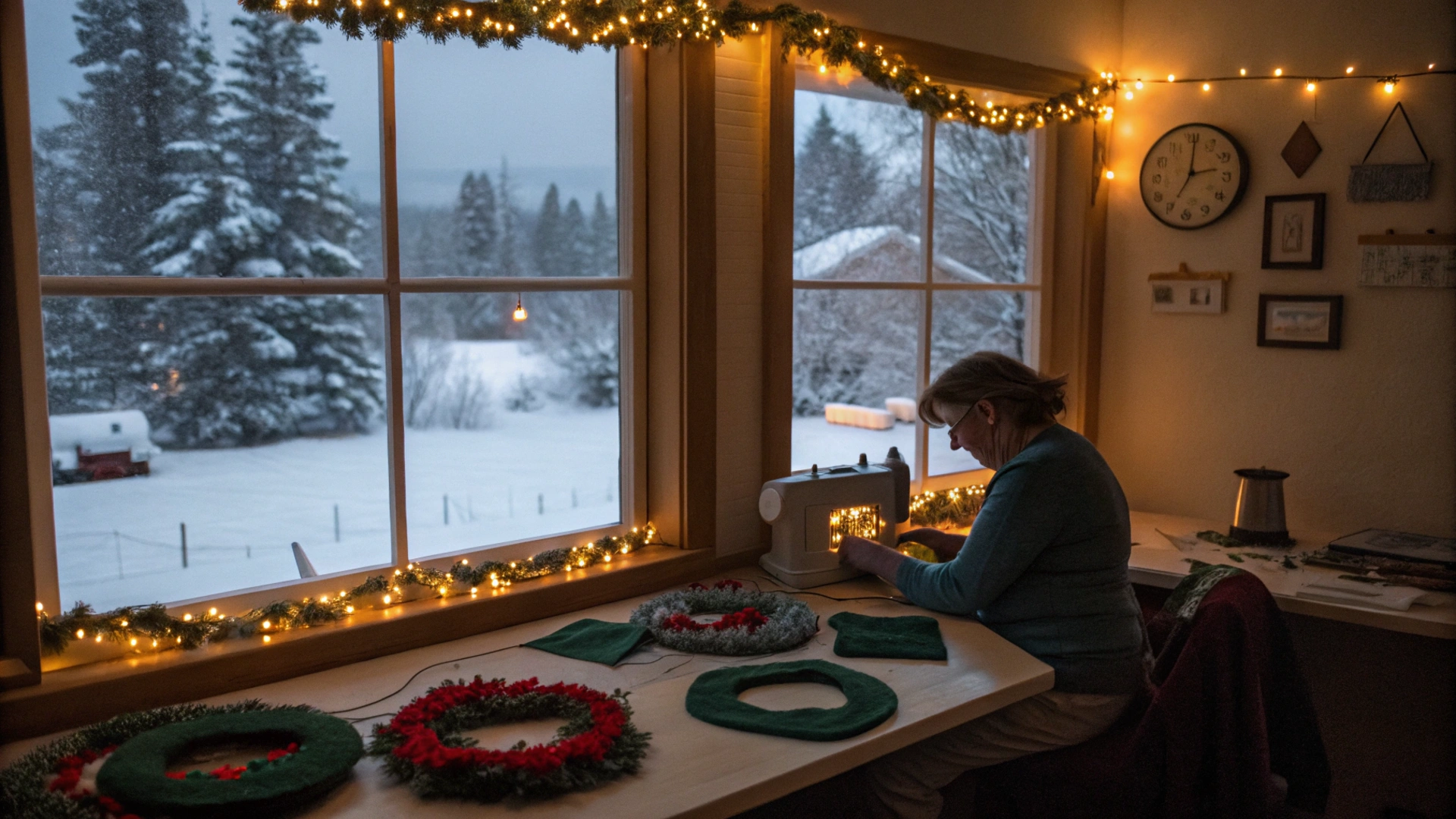 Winter Felt Ornament Wreaths