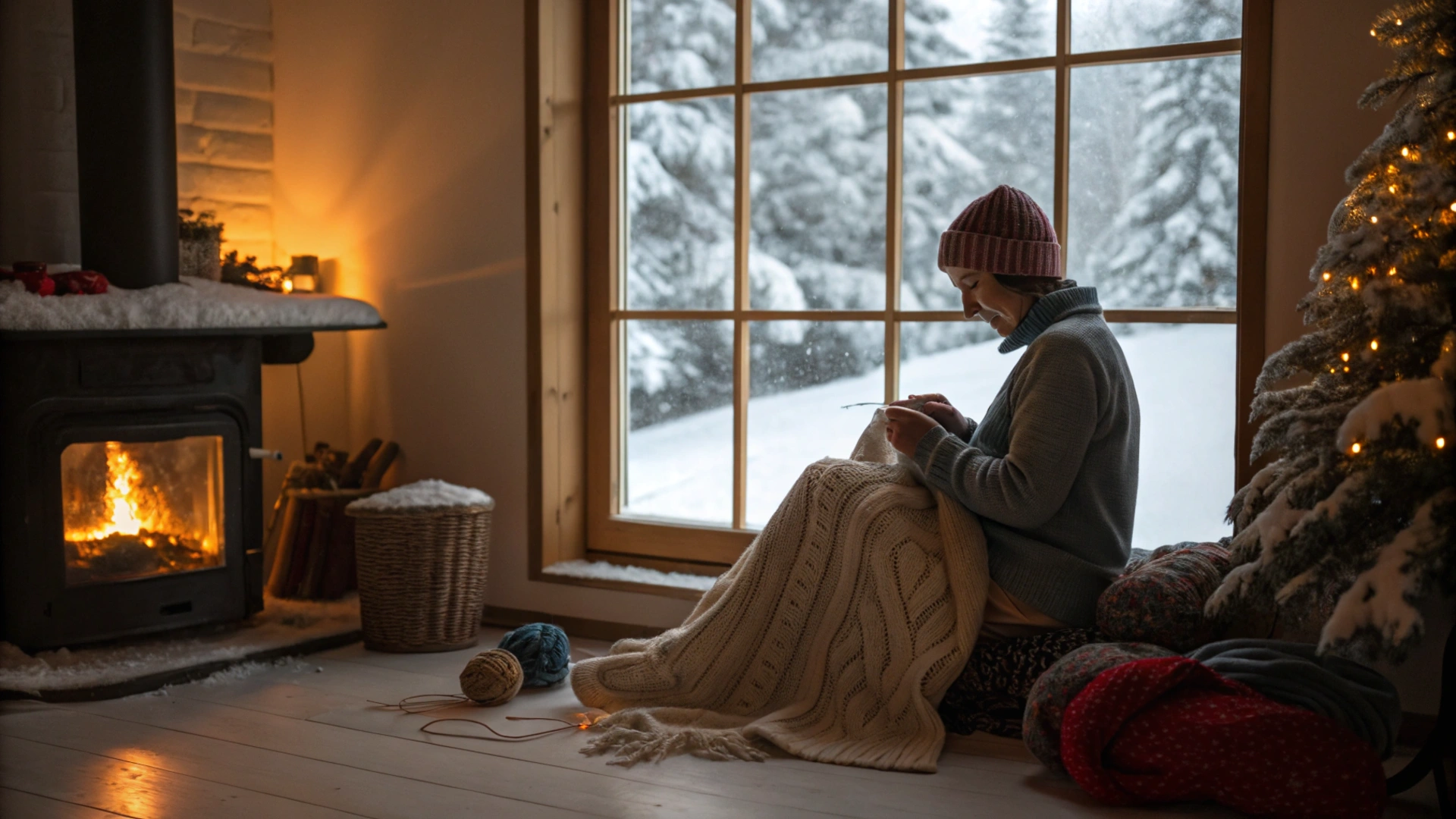 Winter Knitted Cozy Blankets