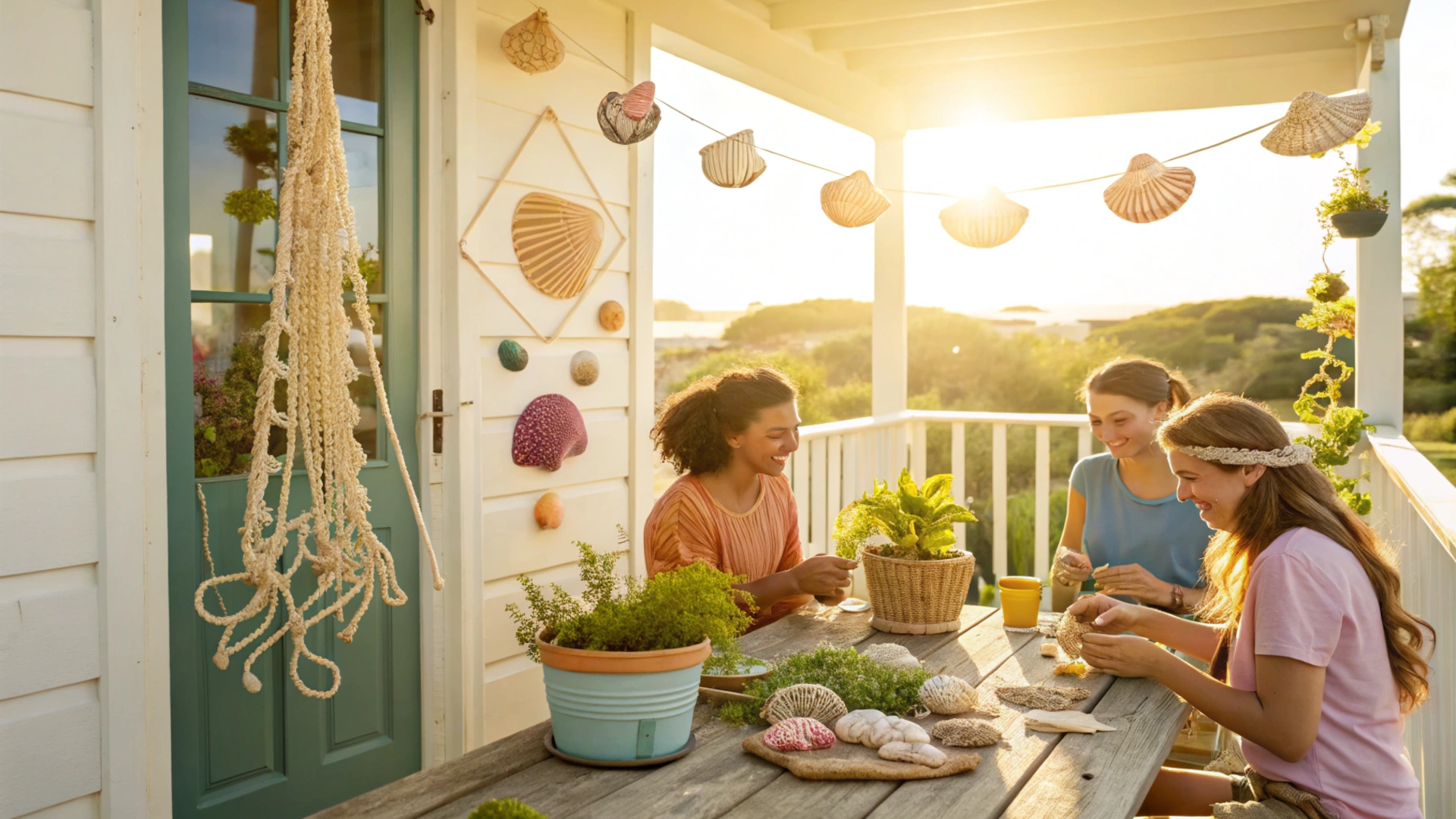 Summer Seashell Plant Hangers