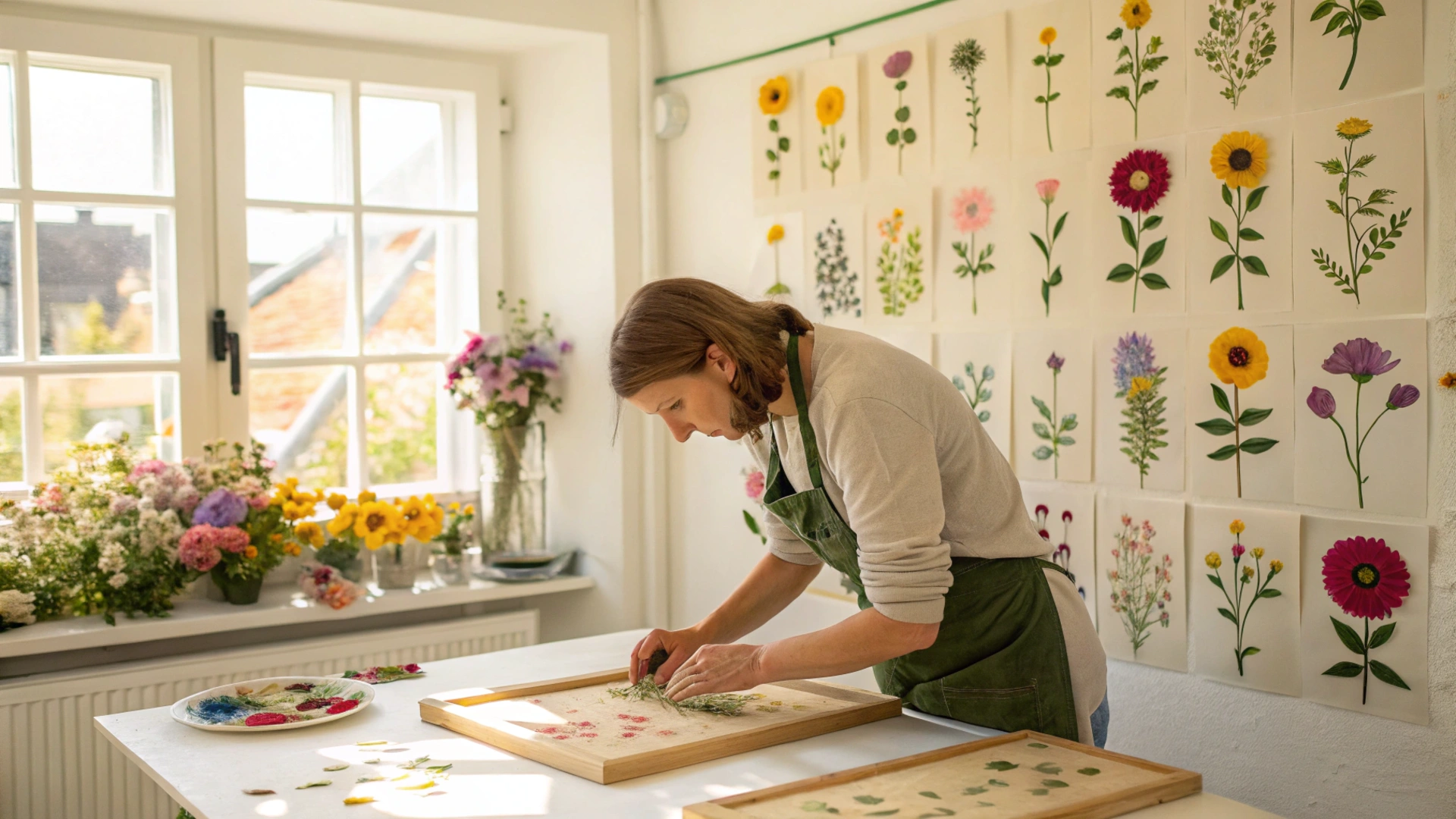 Spring Flower Pressed Wall Hangings