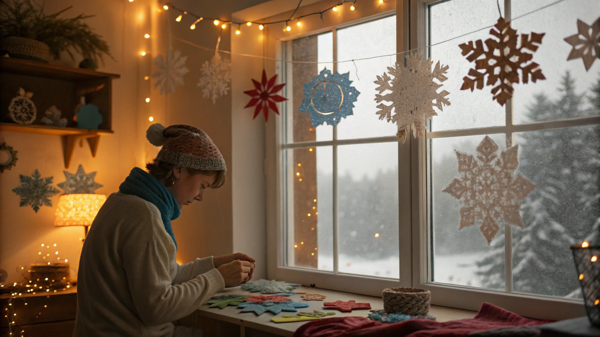 Winter Felt Snowflake Ornaments