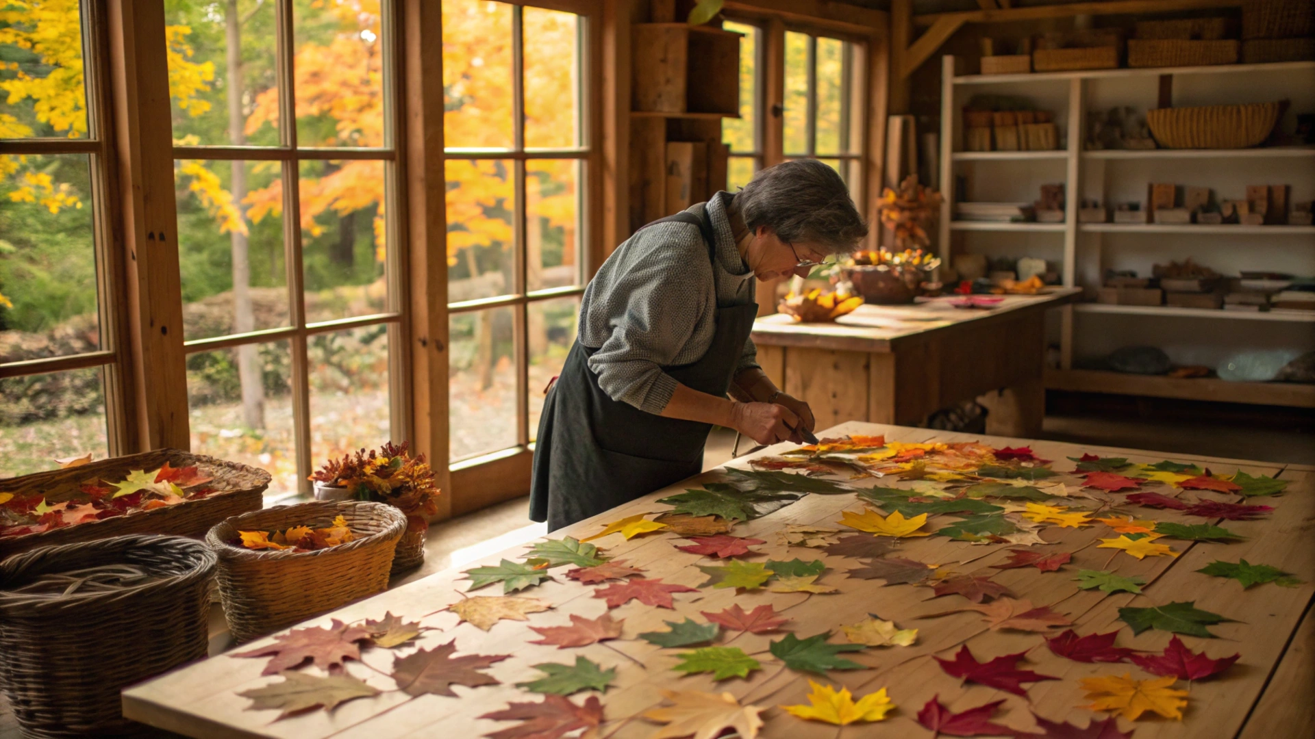 Autumn Leaf Pressed Bookmarks