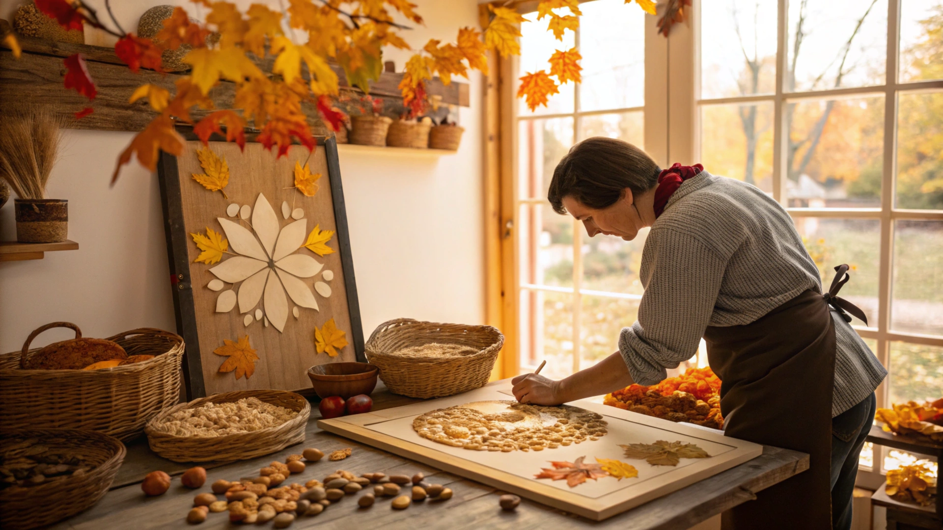Autumn Pumpkin Seed Wall Art