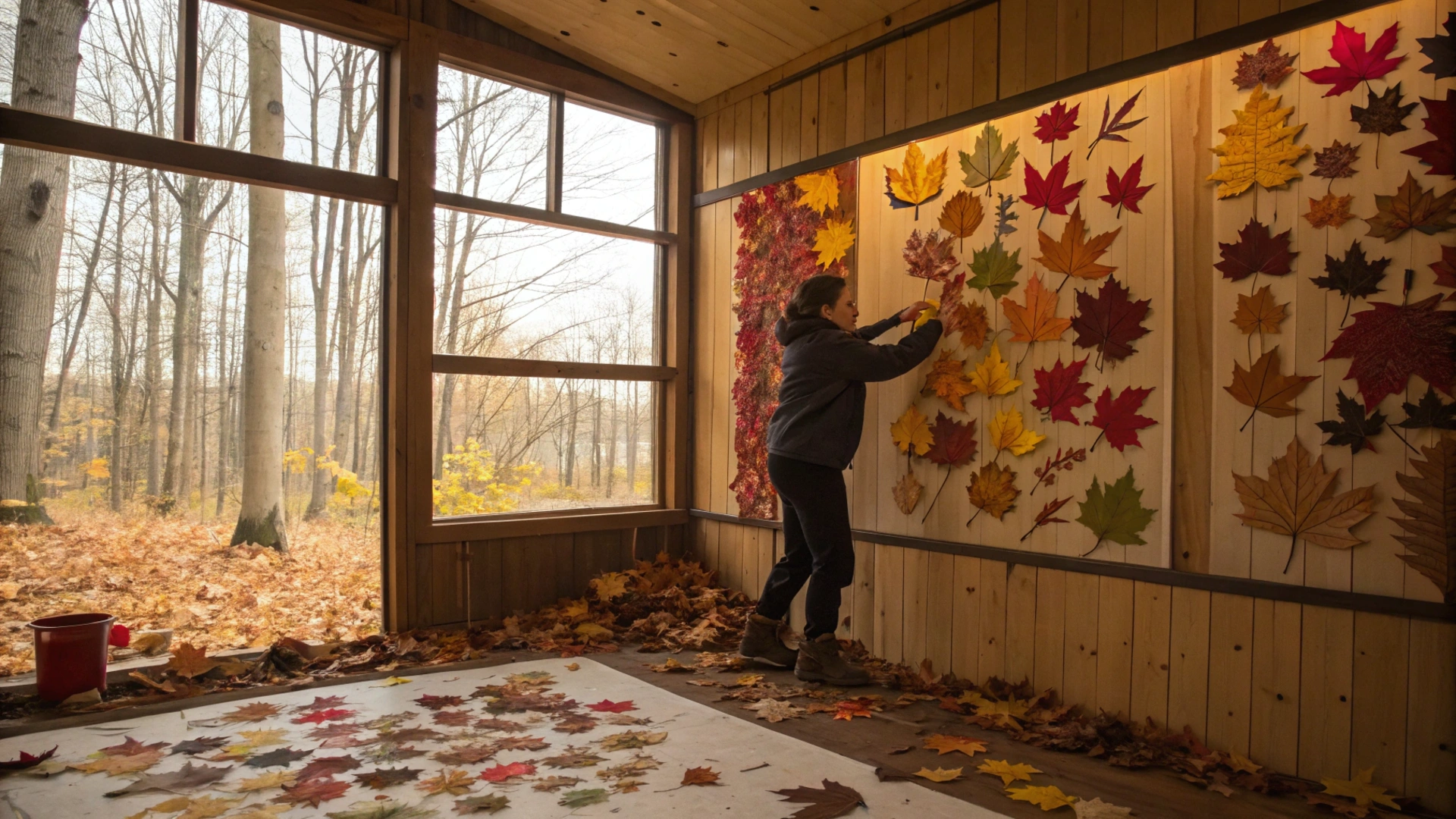 Autumn Leaf Pressed Wall Sculptures