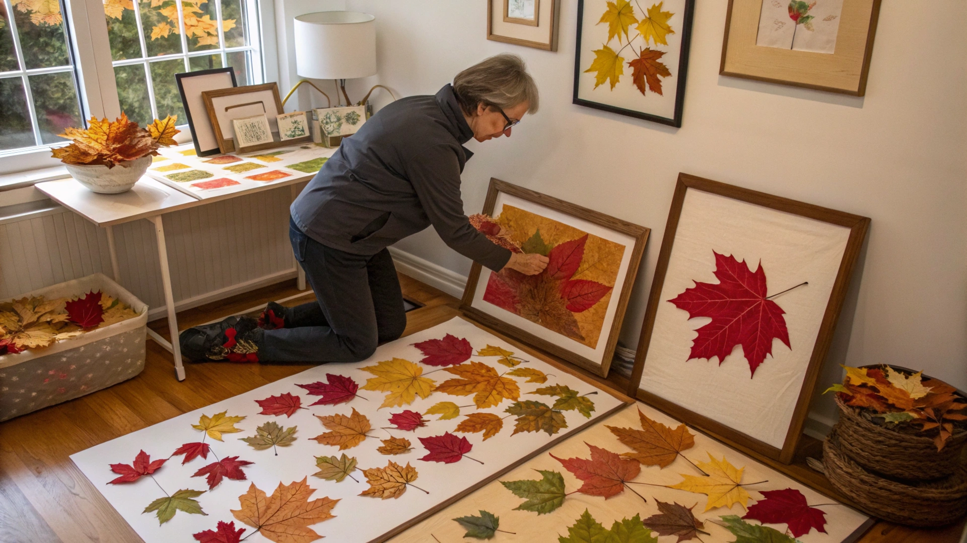 Autumn Leaf Collage Art