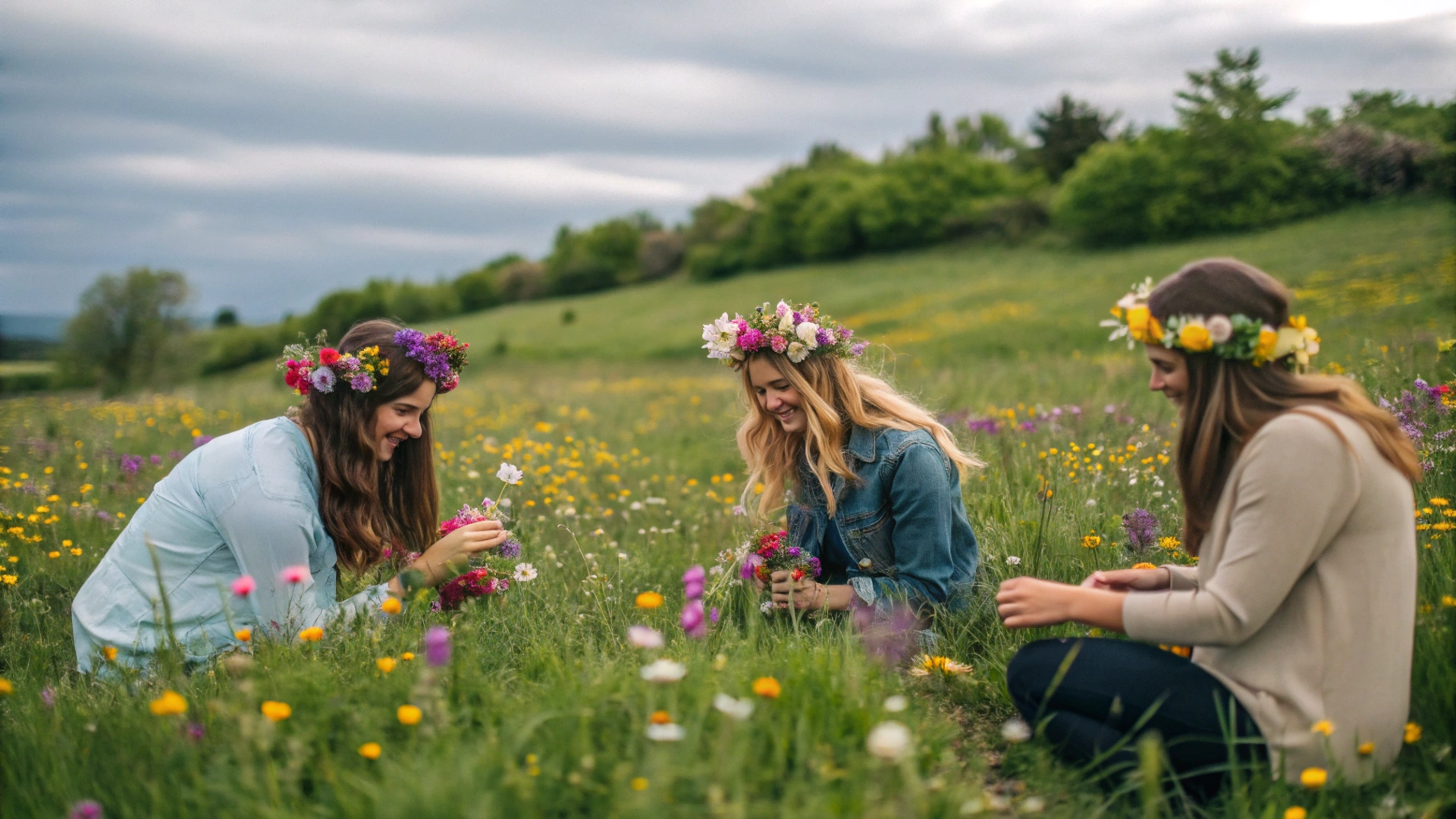 Spring Flower Crown Crafting
