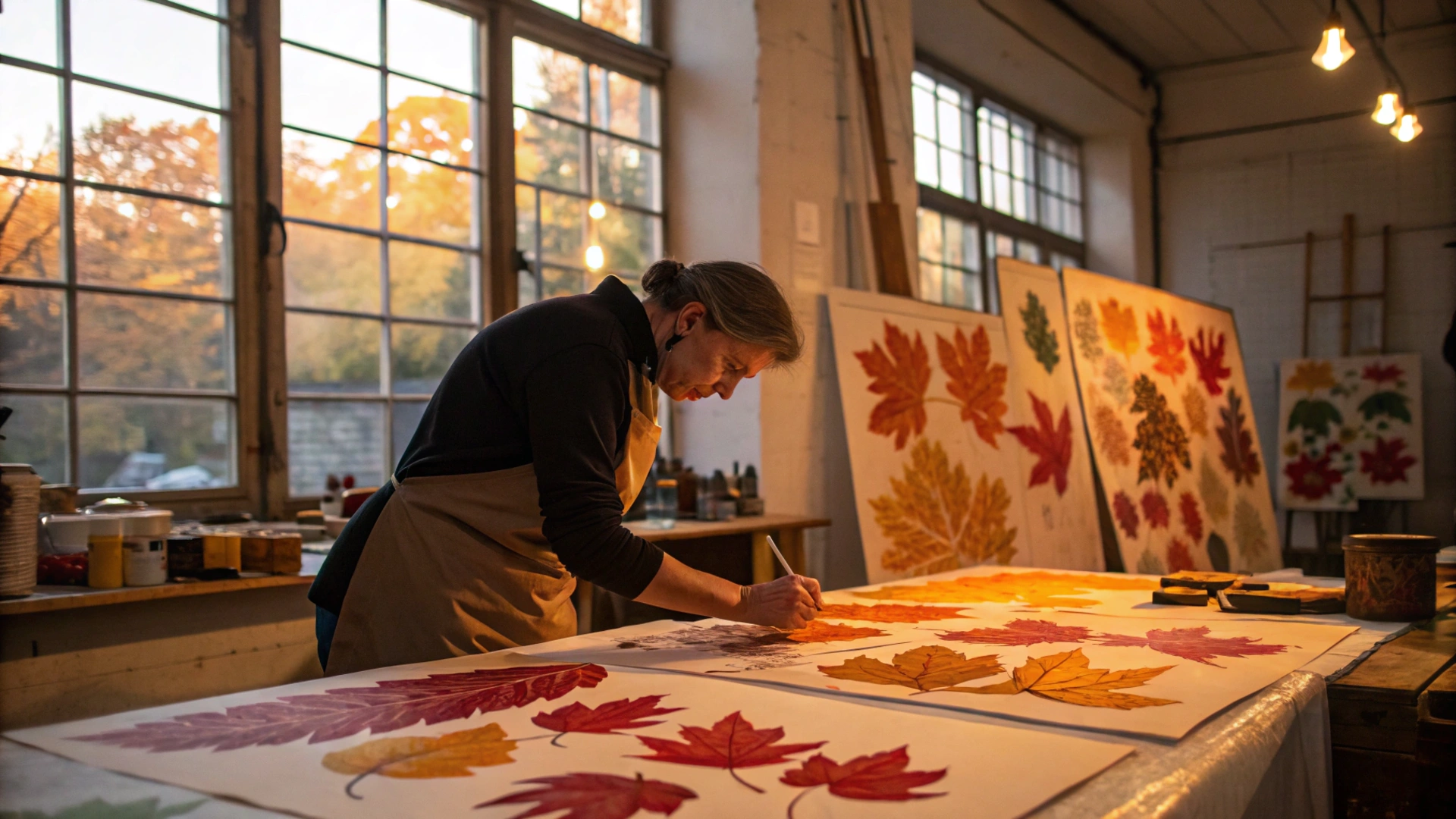 Autumn Leaf Stamping Art