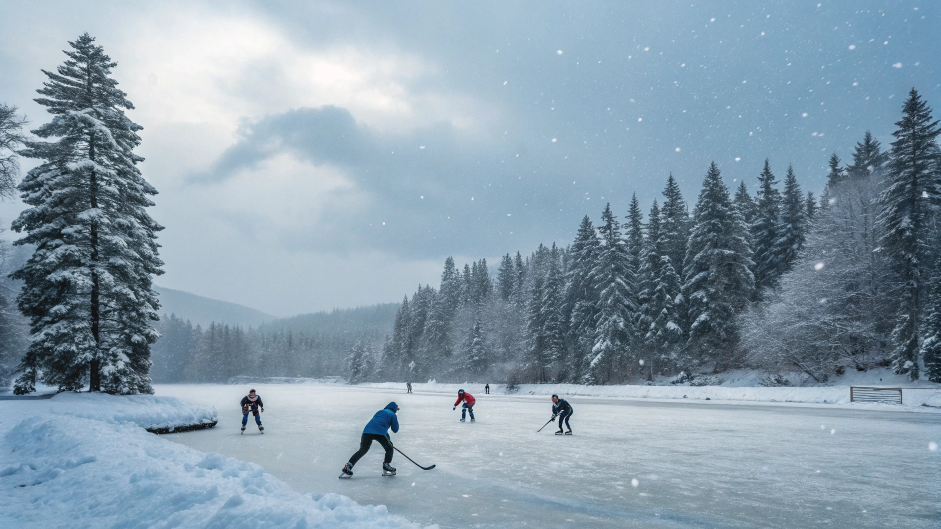 Winter Ice Hockey Skill Session