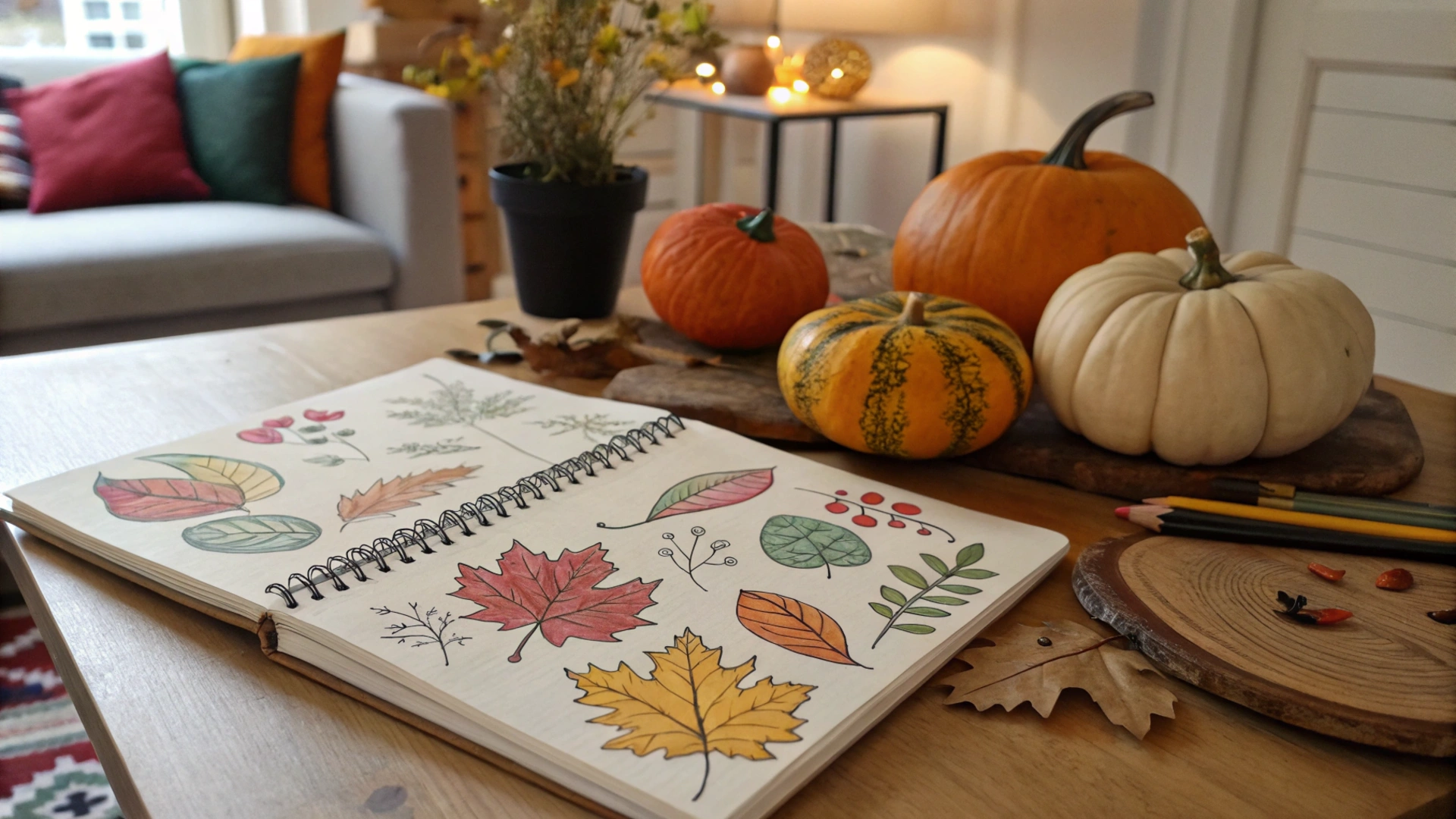 Mindful Autumn Gratitude Sketching