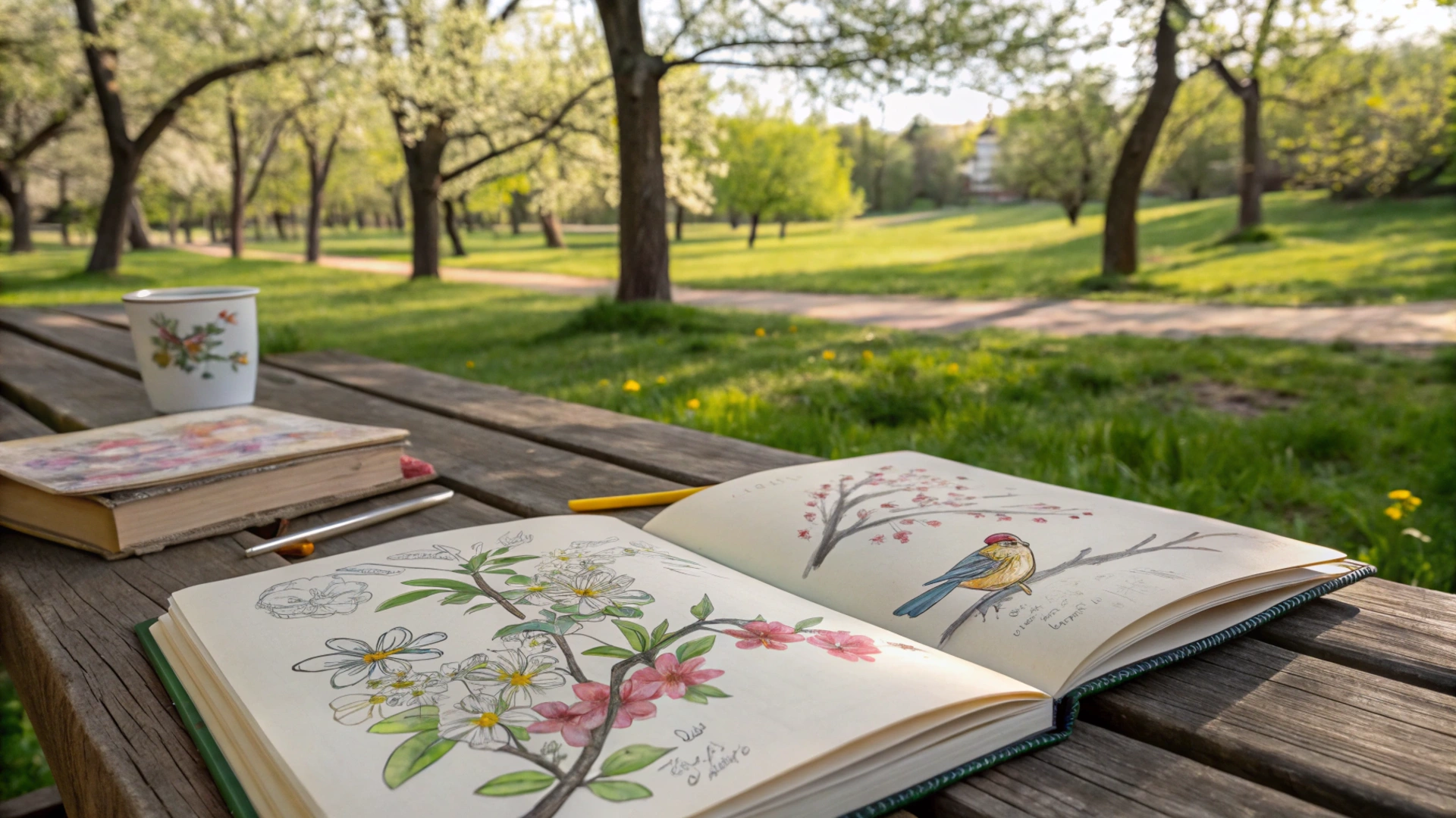 Creative Spring Nature Sketching