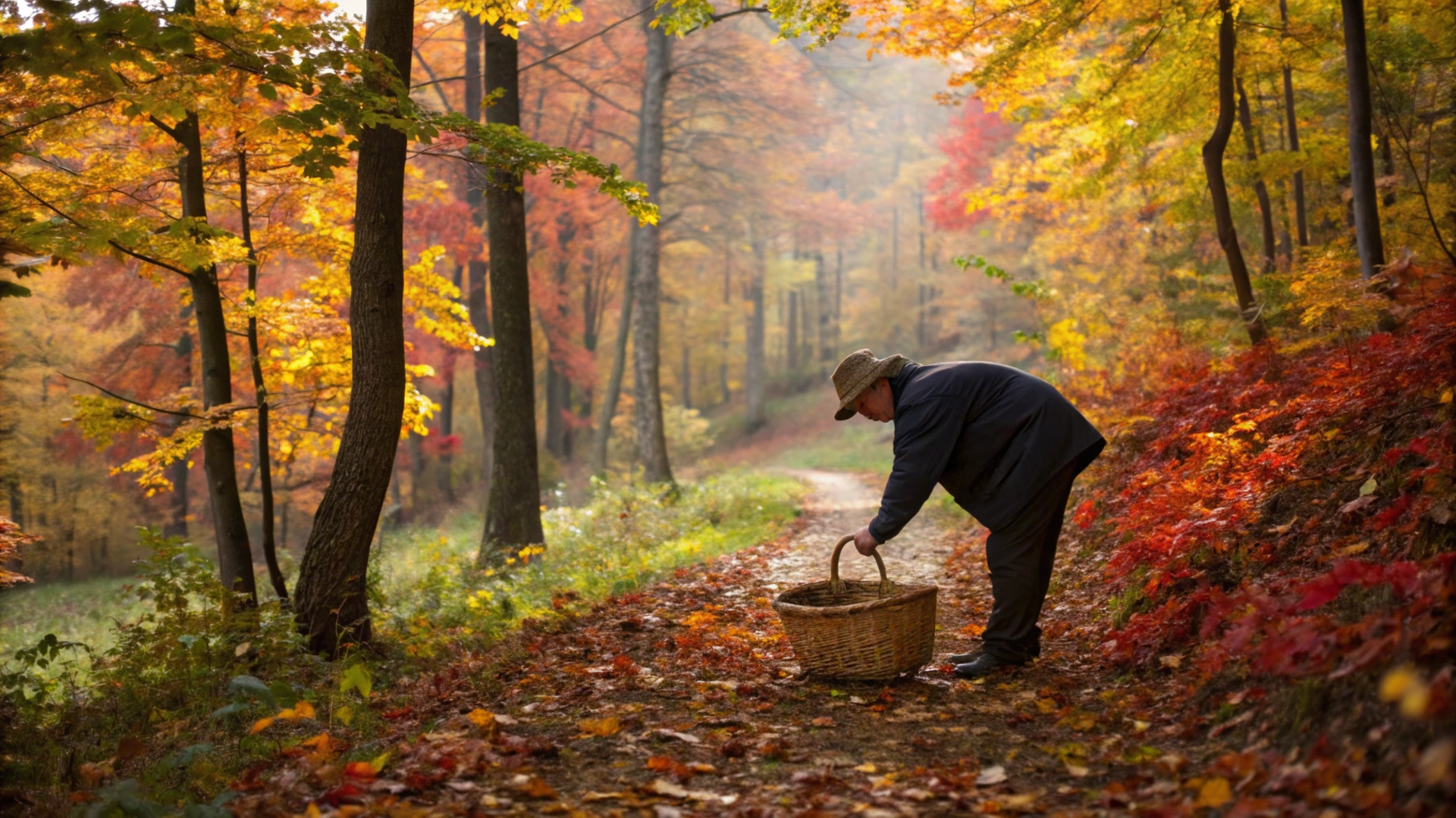 Autumn Mindful Leaf Collecting